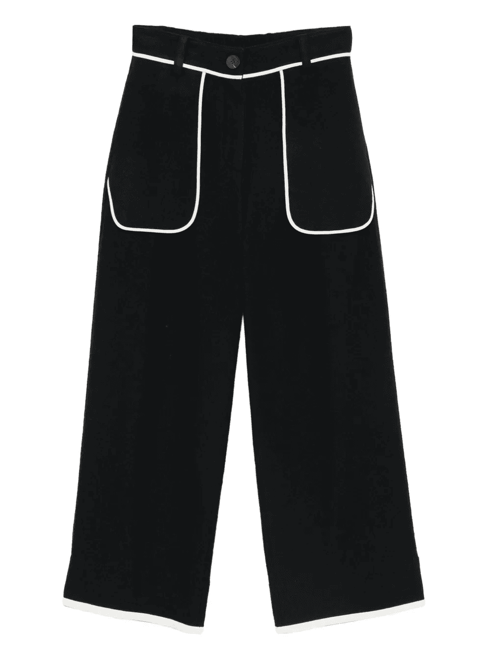 contrasting-trim trousers - Image 1