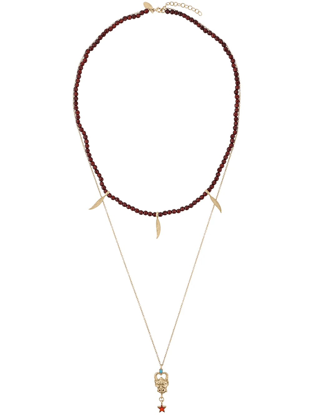 Puro Satyr red agate double necklace - Image 1