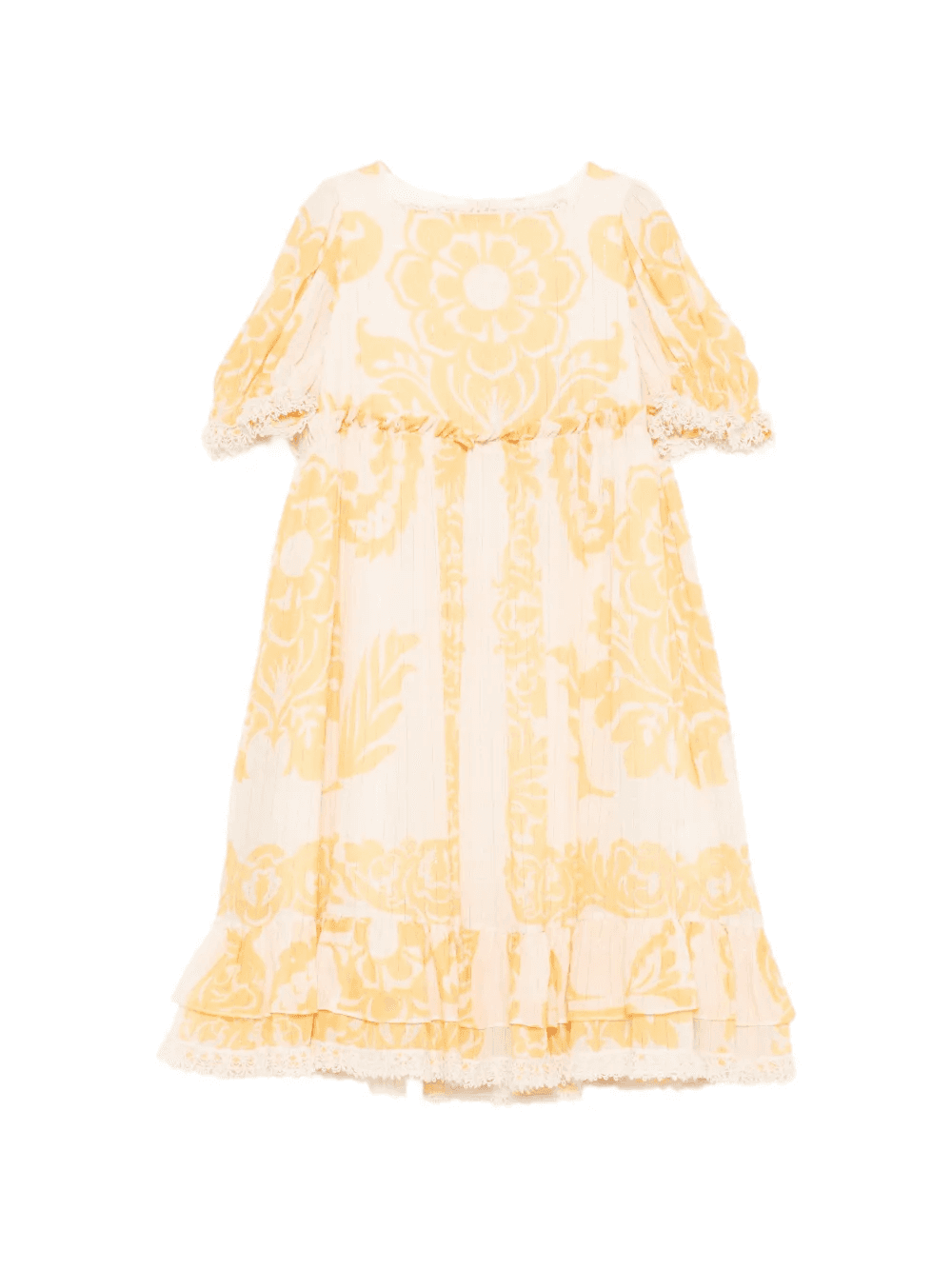 floral lace trim dress - Image 1