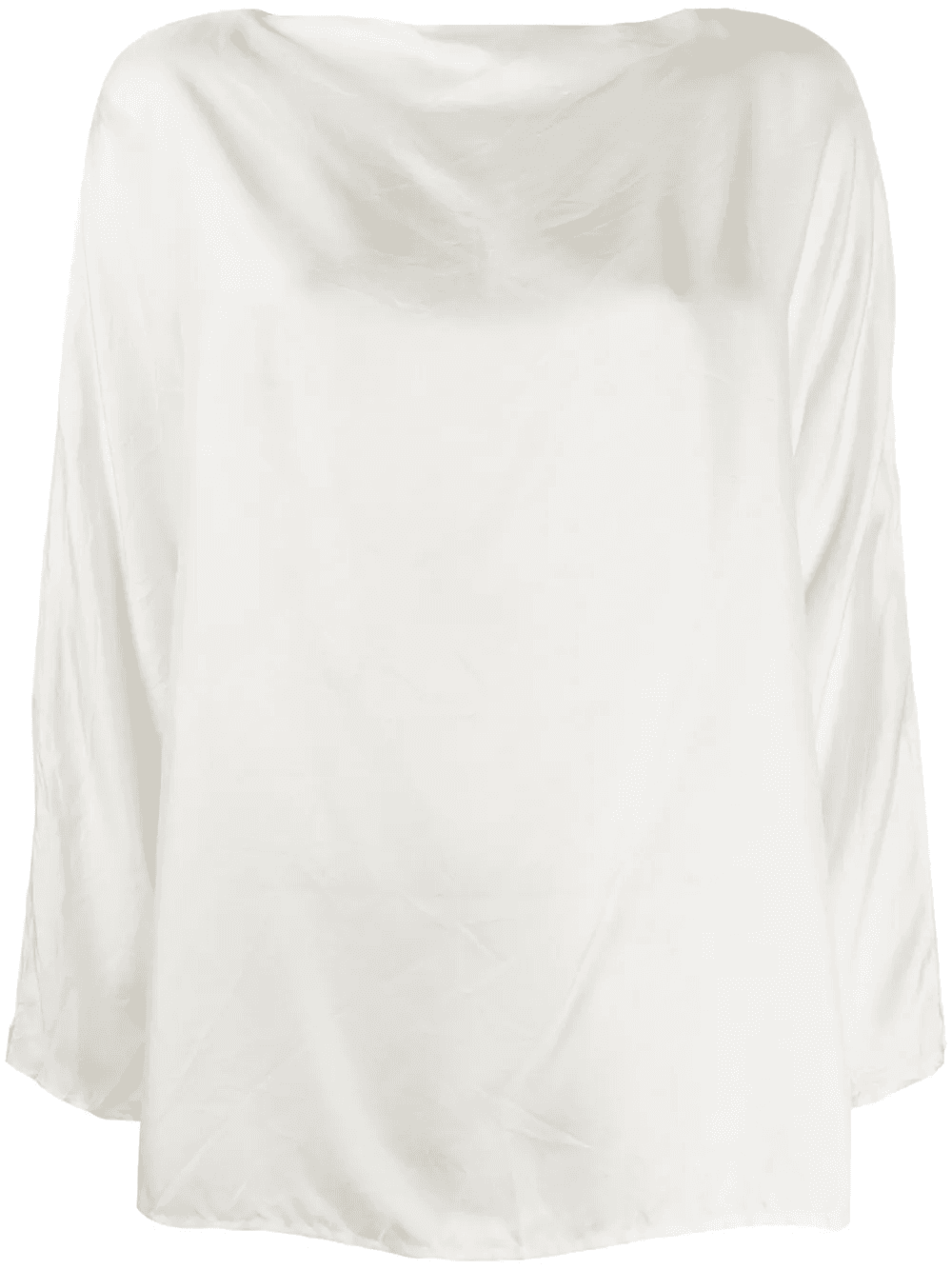 boat-neck satin blouse - Image 1