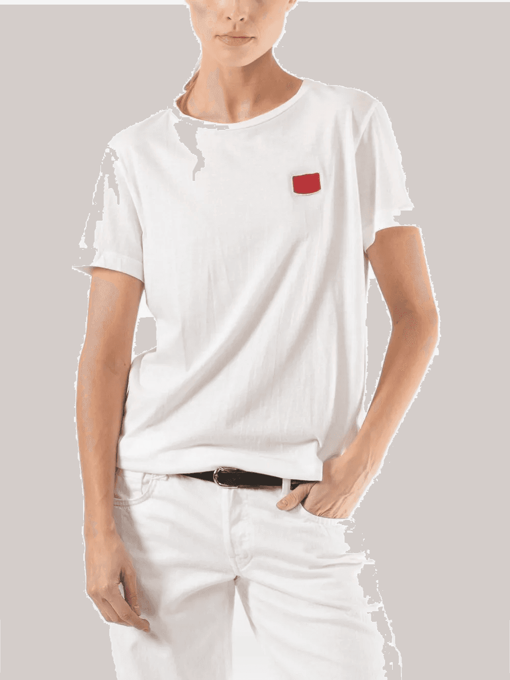 patch-detail T-shirt - Image 1