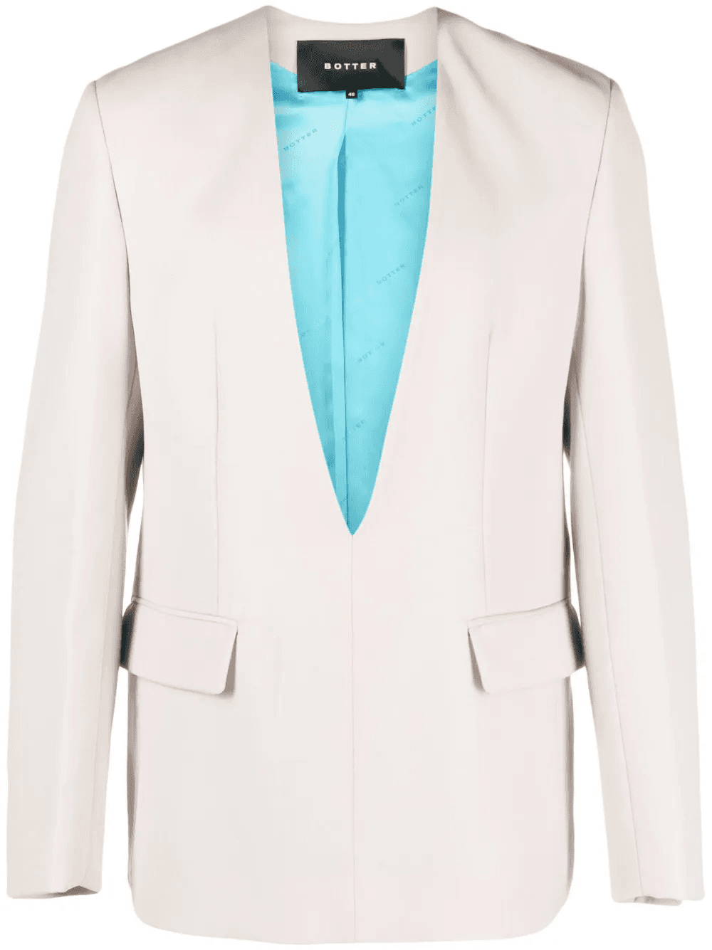 plunging V-neck wool blazer - Image 1