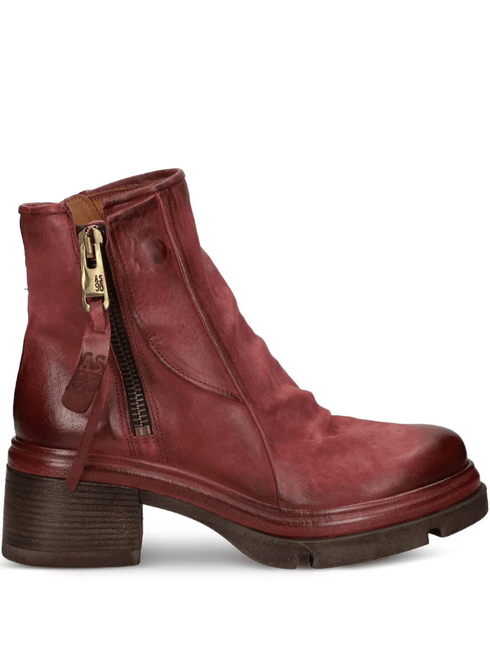 zip leather boots - Image 1