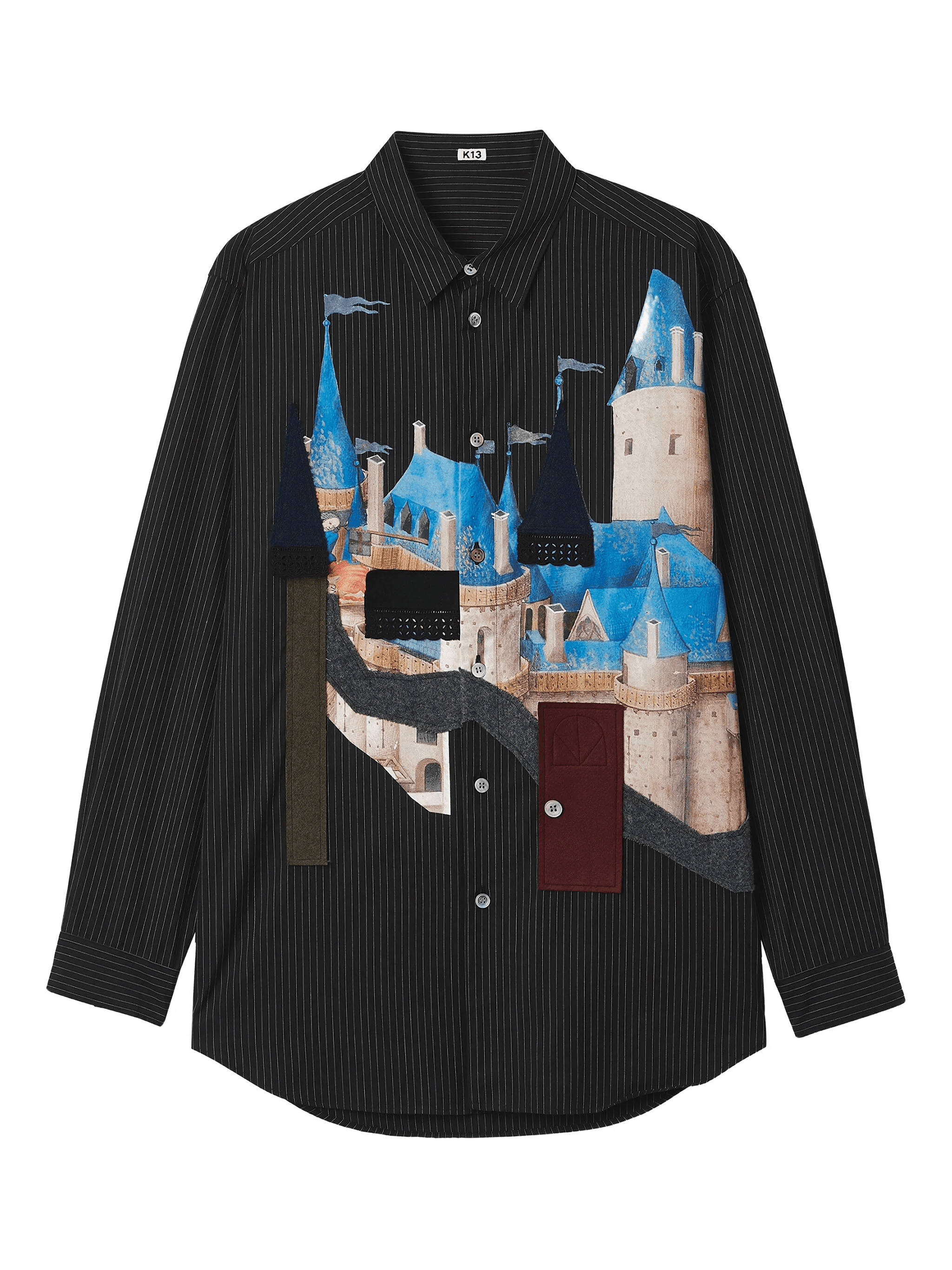 striped castle-detail shirt - Image 1