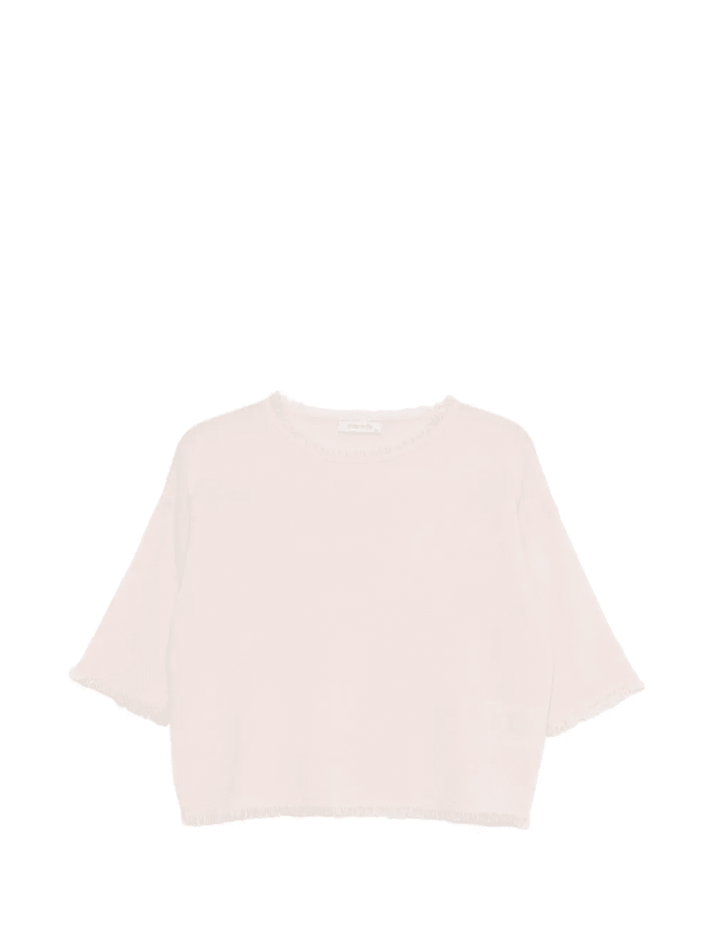 fringed-hem T-shirt - Image 1