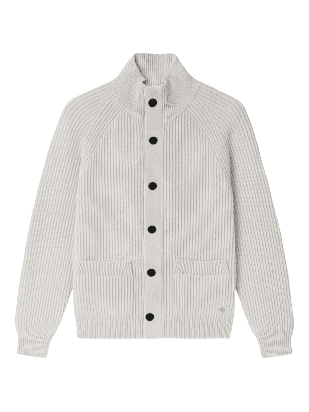 high neck button cardigan - Image 1