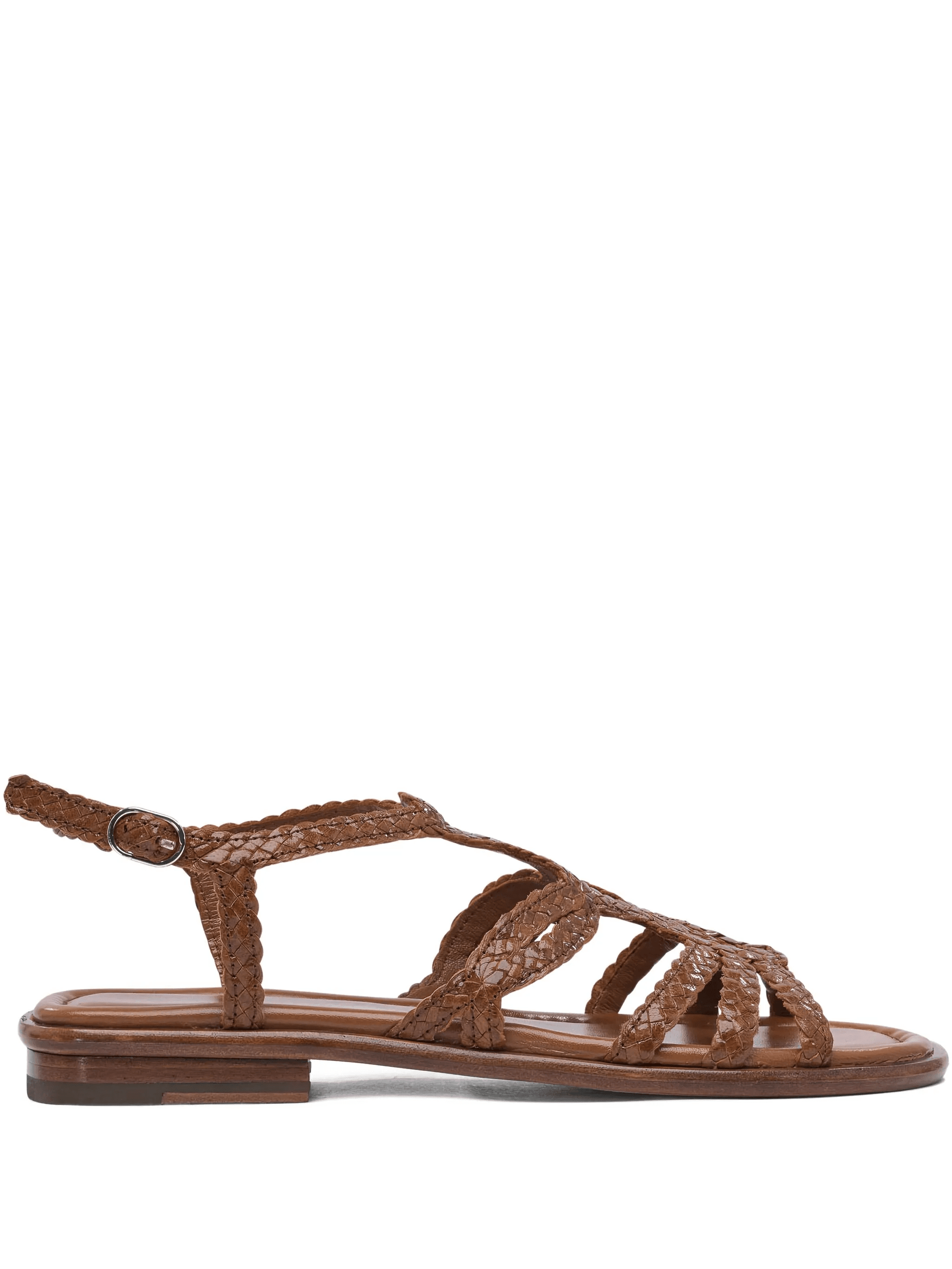 braided-leather flat sandals - Image 1