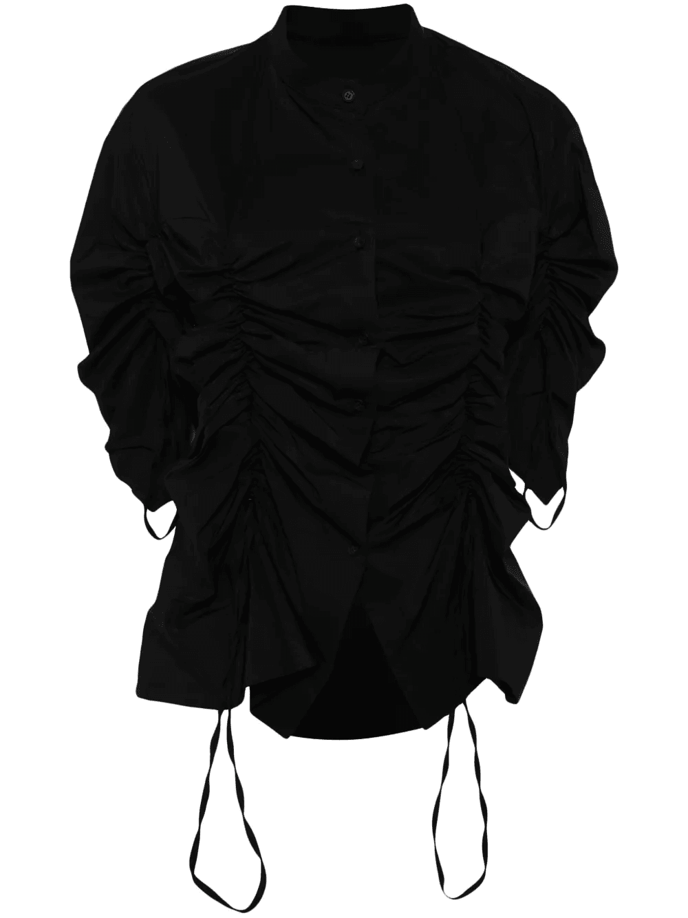 spread-collar ruched shirt - Image 1