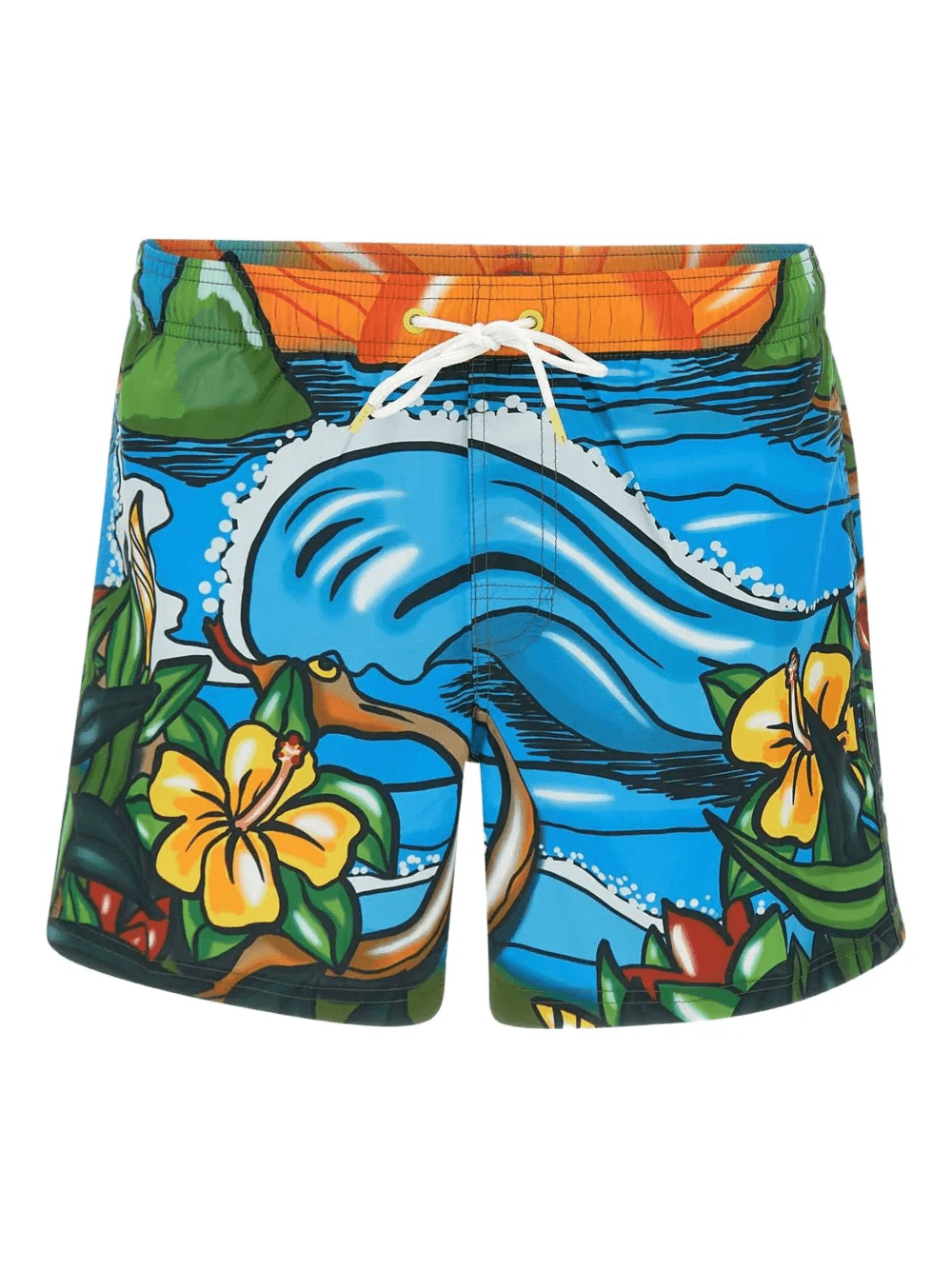 illustration-print swim shorts - Image 1
