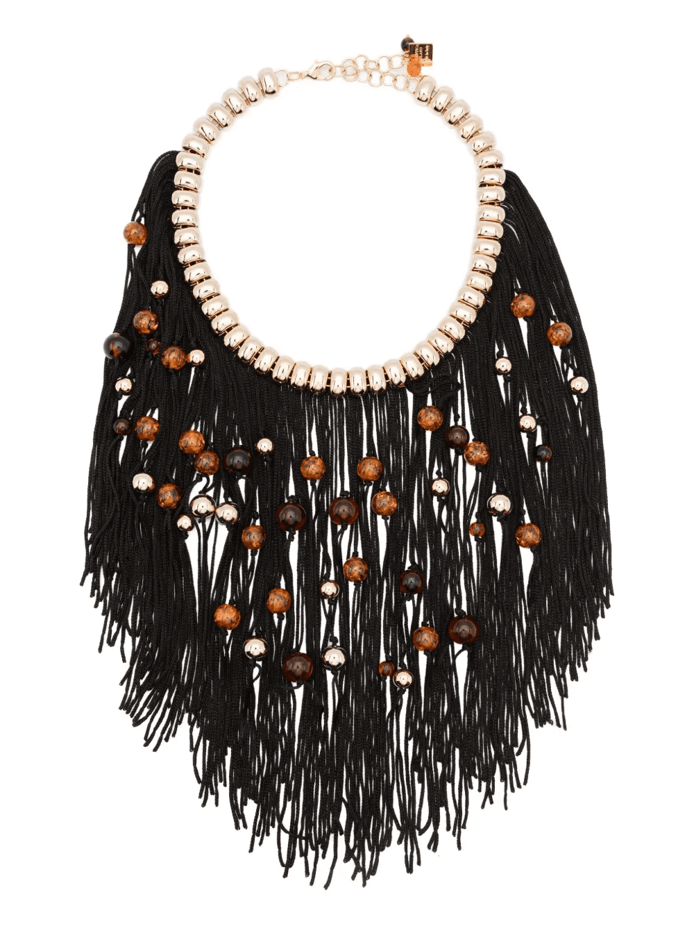 beaded fringe necklace - Image 1