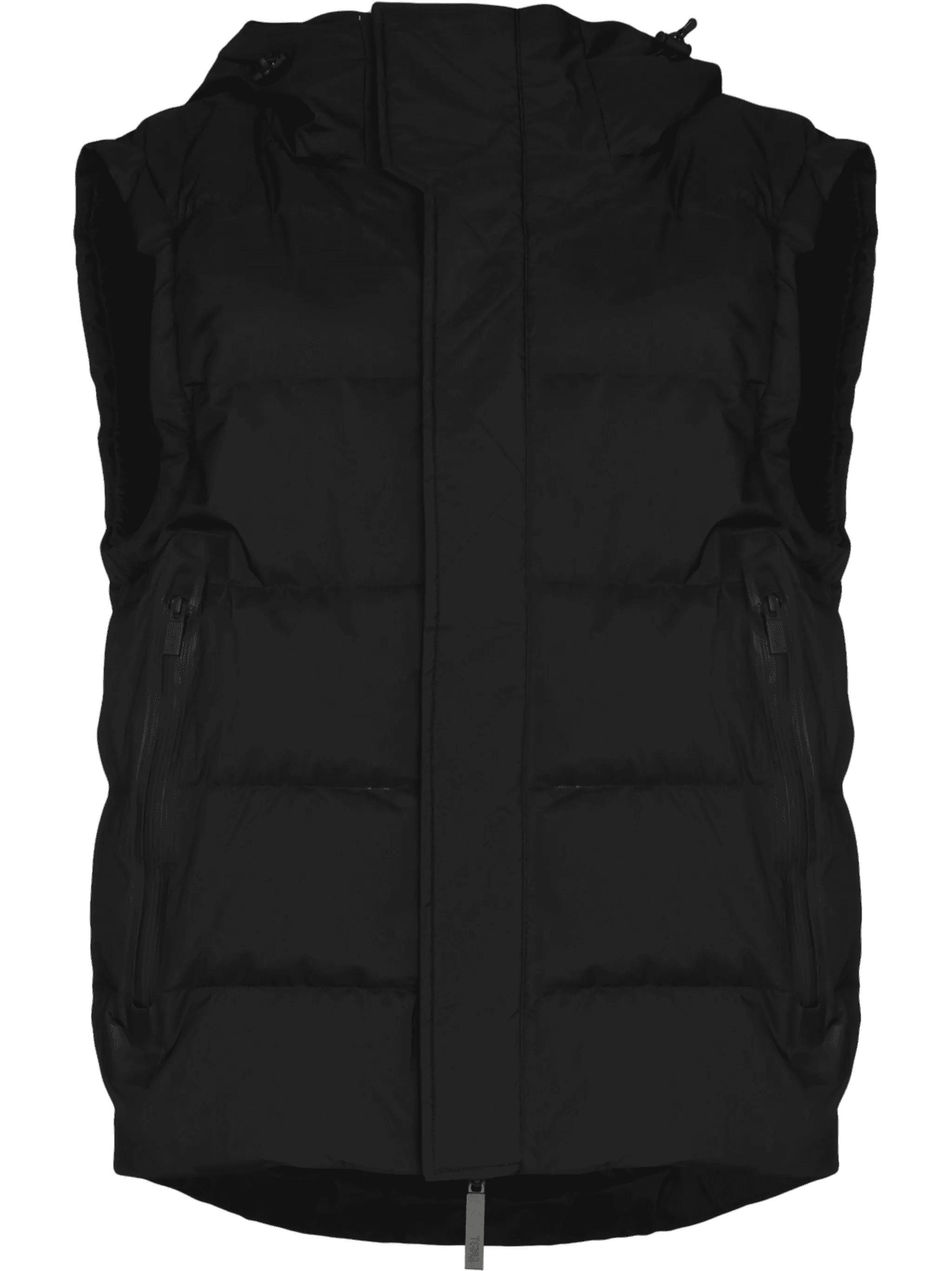 Lang hooded puffer gilet - Image 1