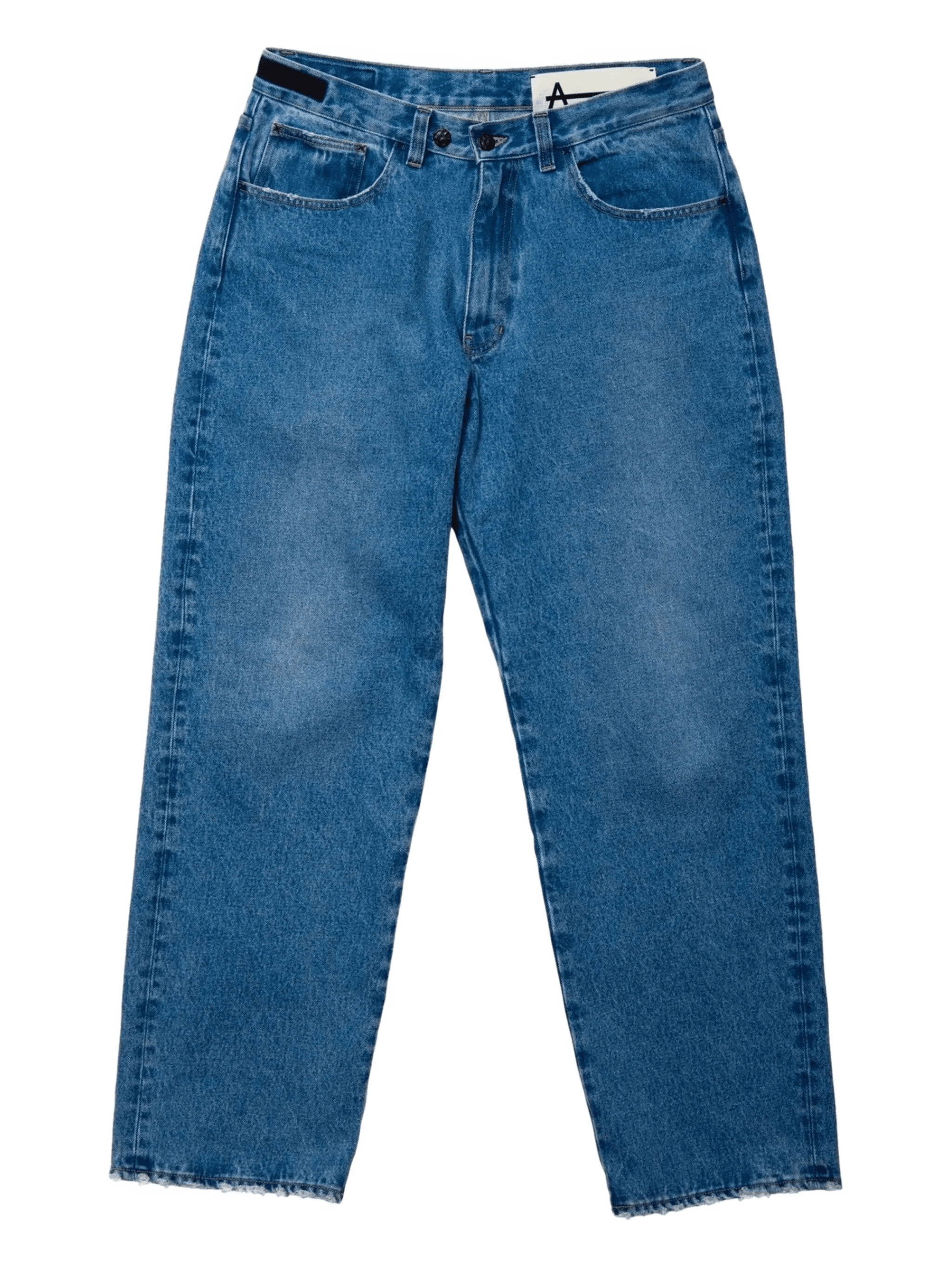 AWI 211 frayed-hem loose-fit jeans - Image 1