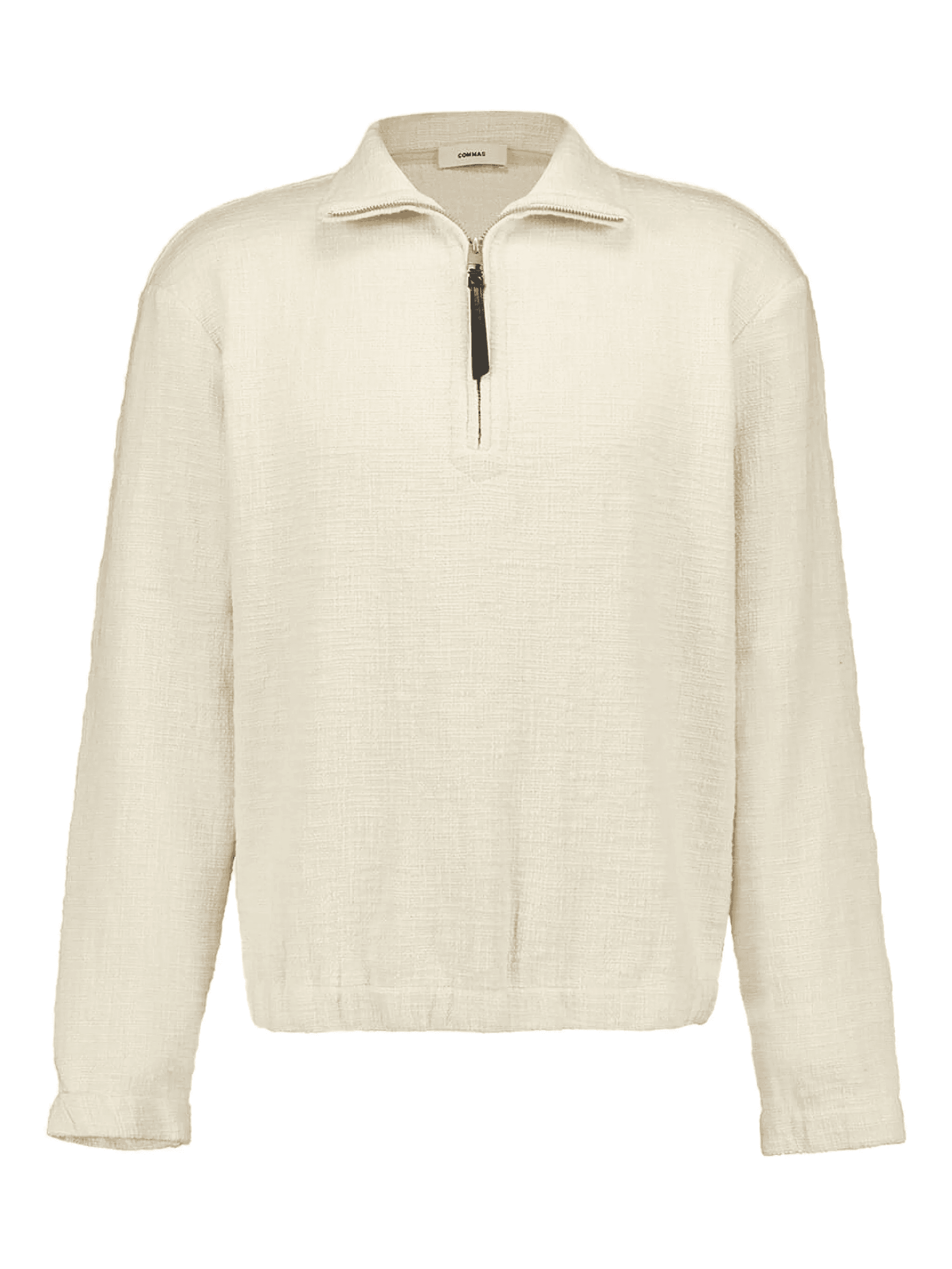 textured zip-neck pullover - Image 1