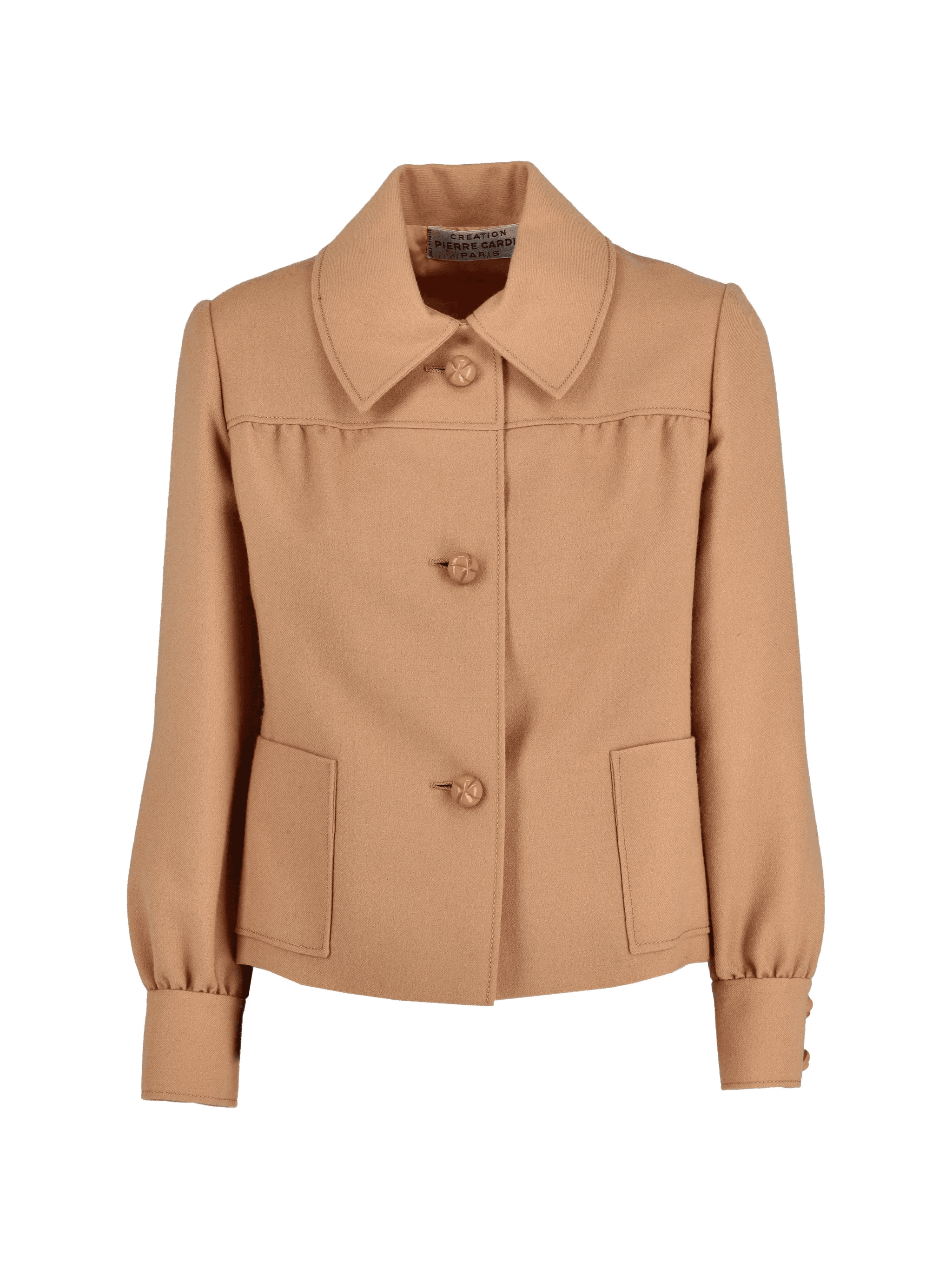 wool puff-sleeved jacket - Image 1
