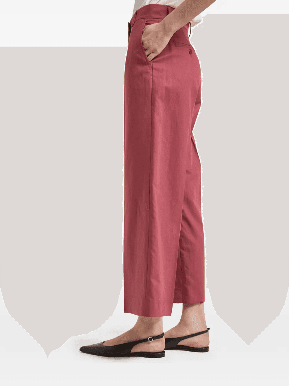 high-rise flared trousers - Image 1