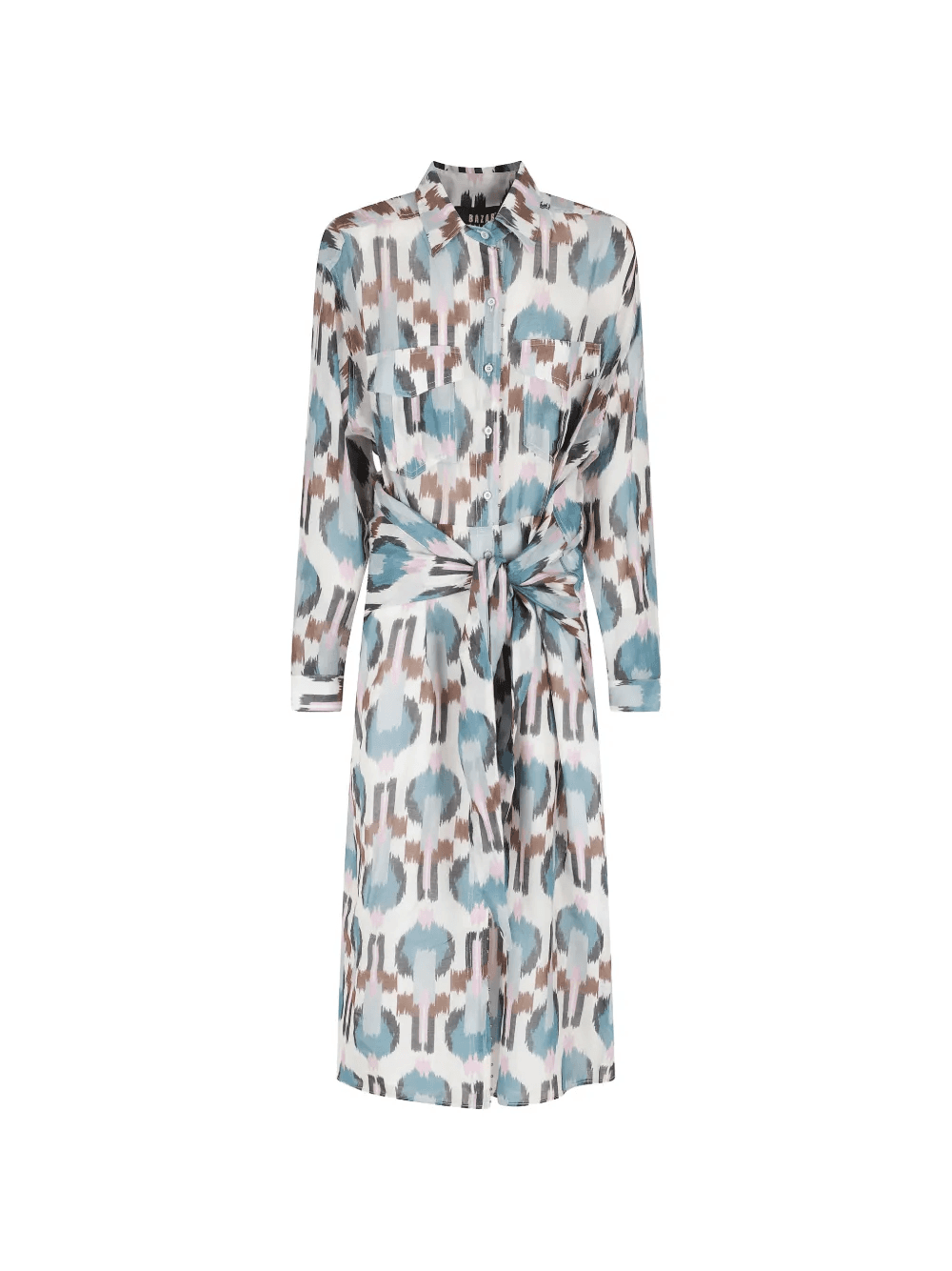 wrap-front printed dress - Image 1