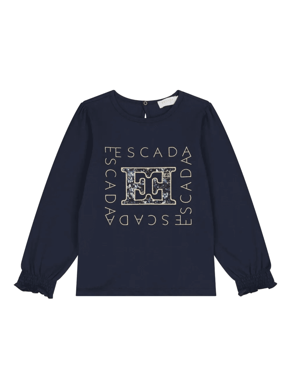 logo-embellished long-sleeve blouse - Image 1