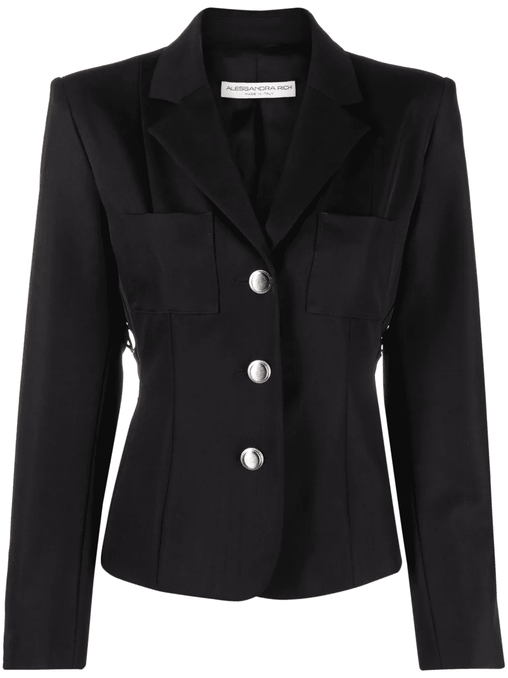 lace-up wool-blend blazer - Image 1