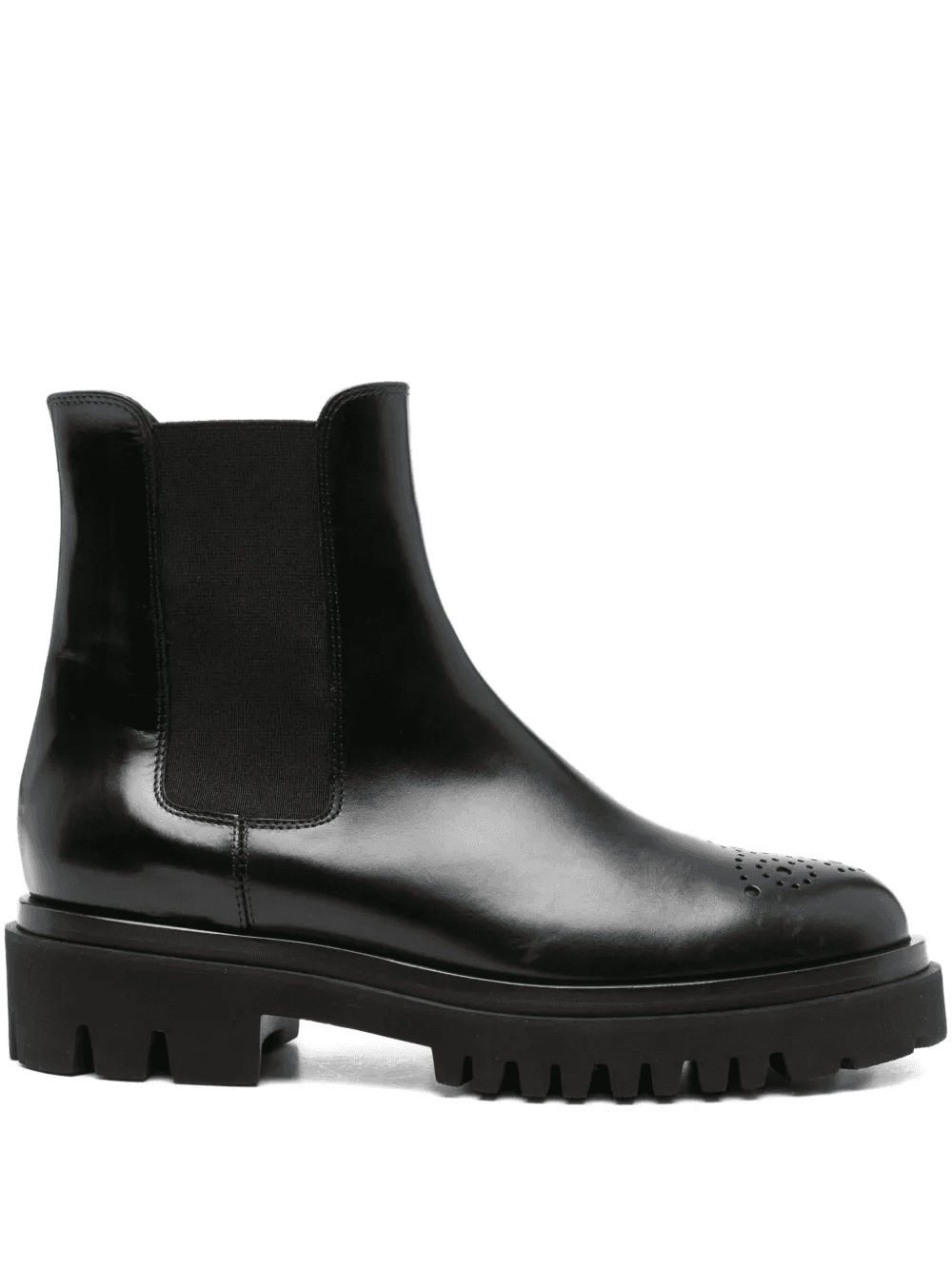 perforated-detail chelsea boots - Image 1