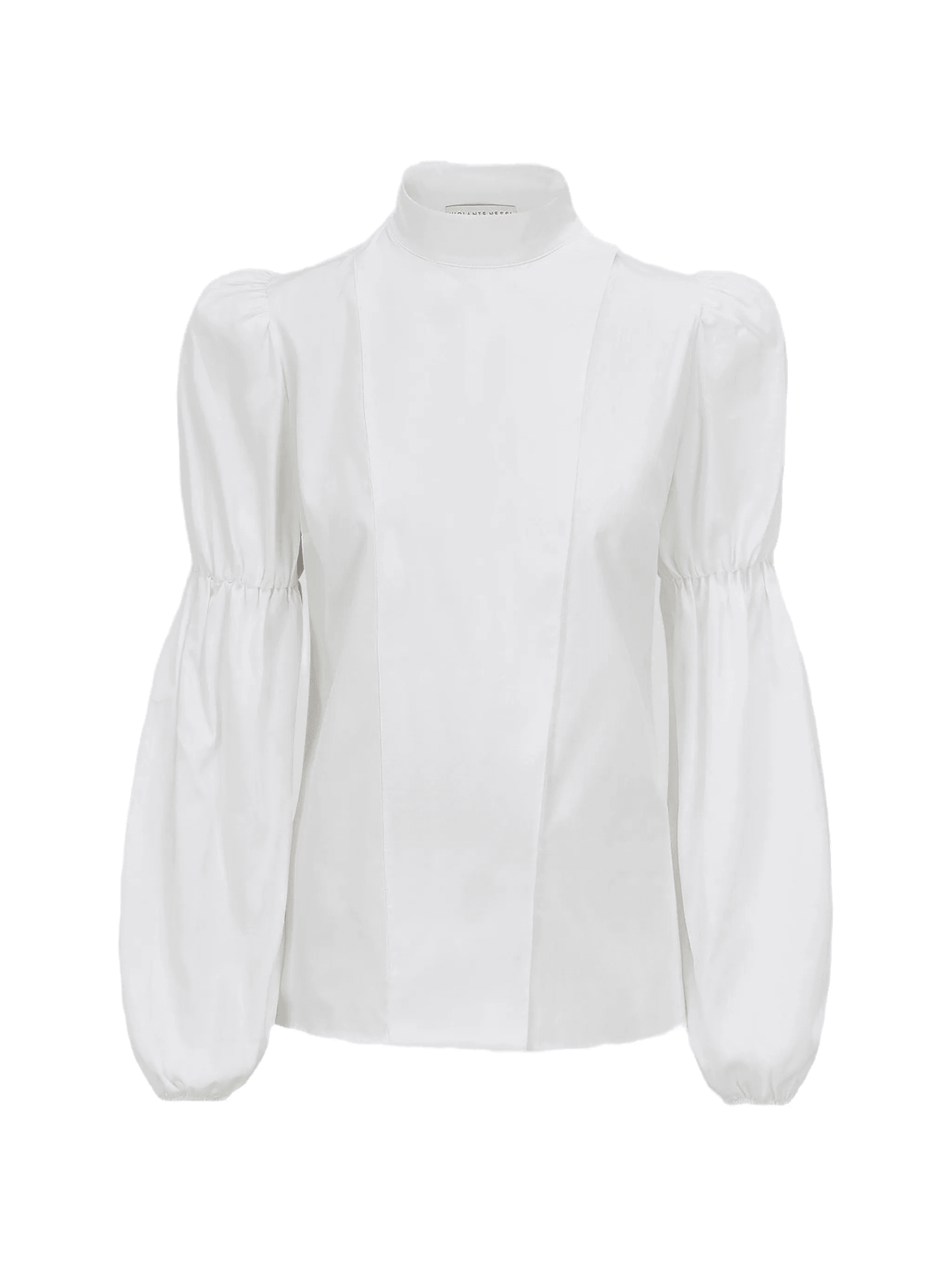 Rubens high-neck voluminous-sleeves blouse - Image 1