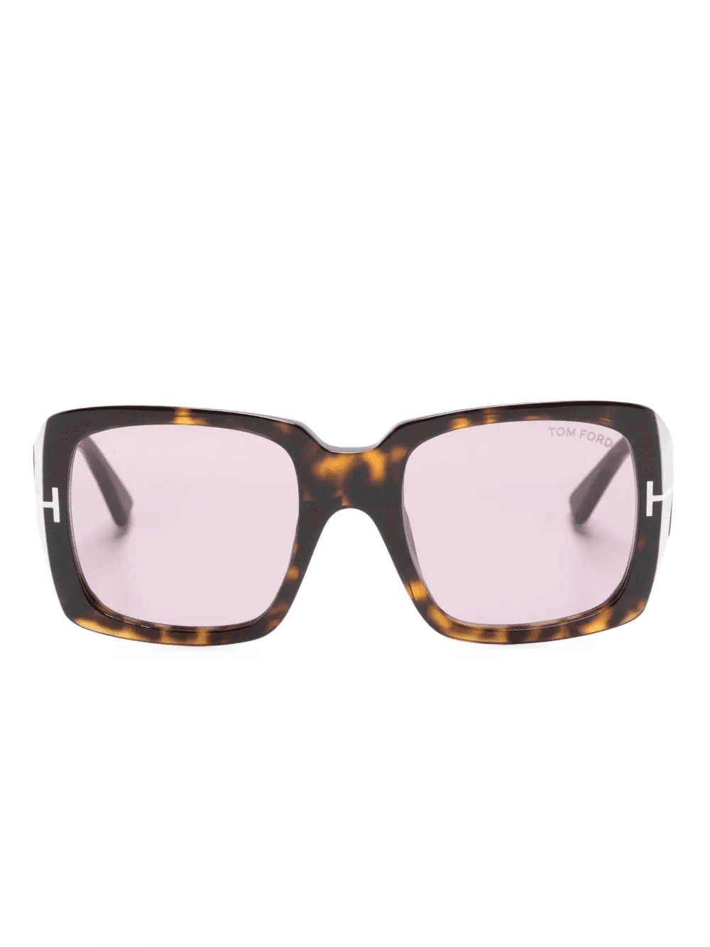 tortoiseshell-effect square-frame sunglasses - Image 1