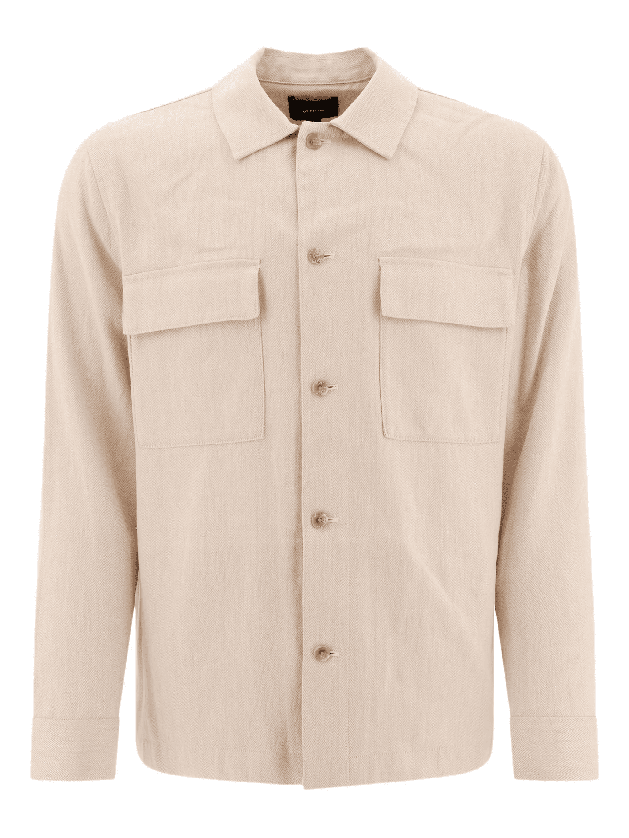 herringbone cotton-linen shirt - Image 1