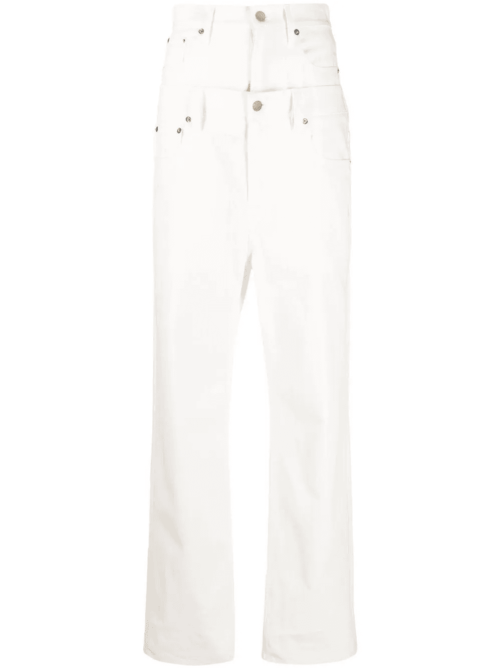 double-waist straight-leg jeans - Image 1