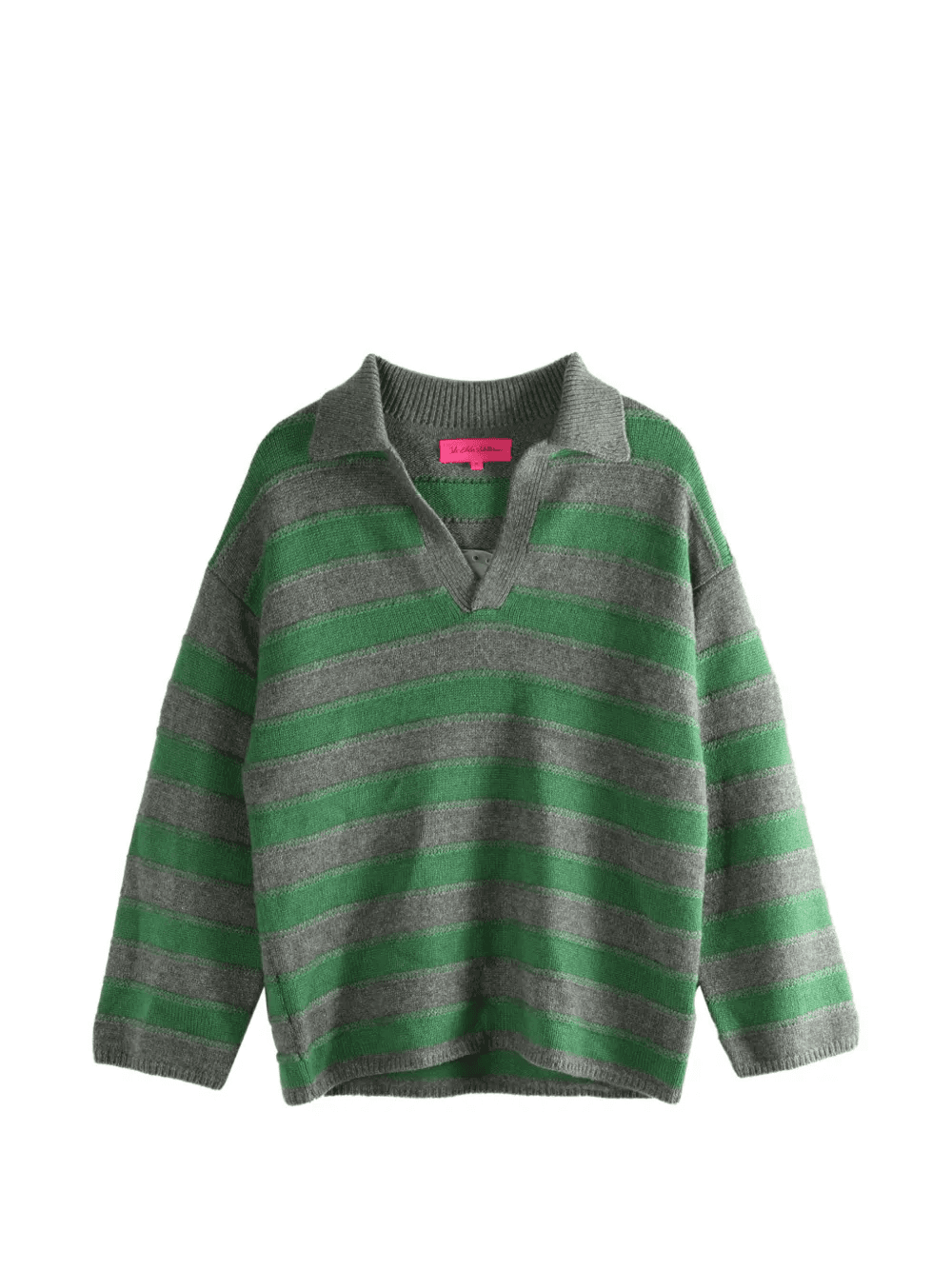 striped V-neck sweater - Image 1