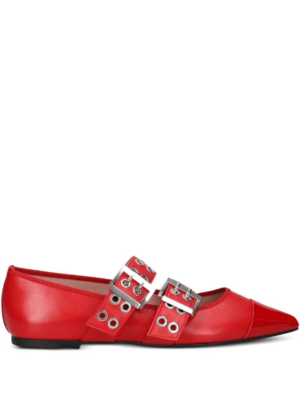 buckle eyelet ballet flats - Image 1