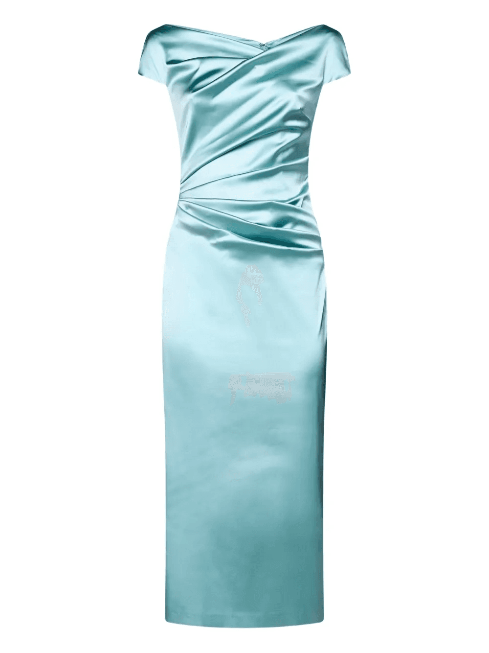 draped-detailing midi dress - Image 1