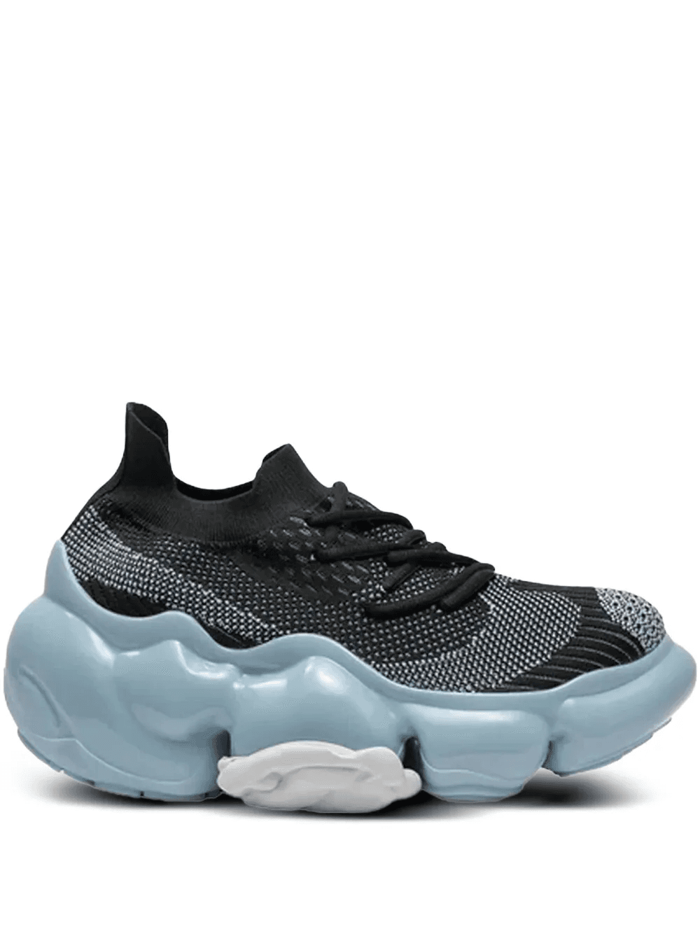 Moopie knitted chunky "Black/Light Blue" sneakers - Image 1