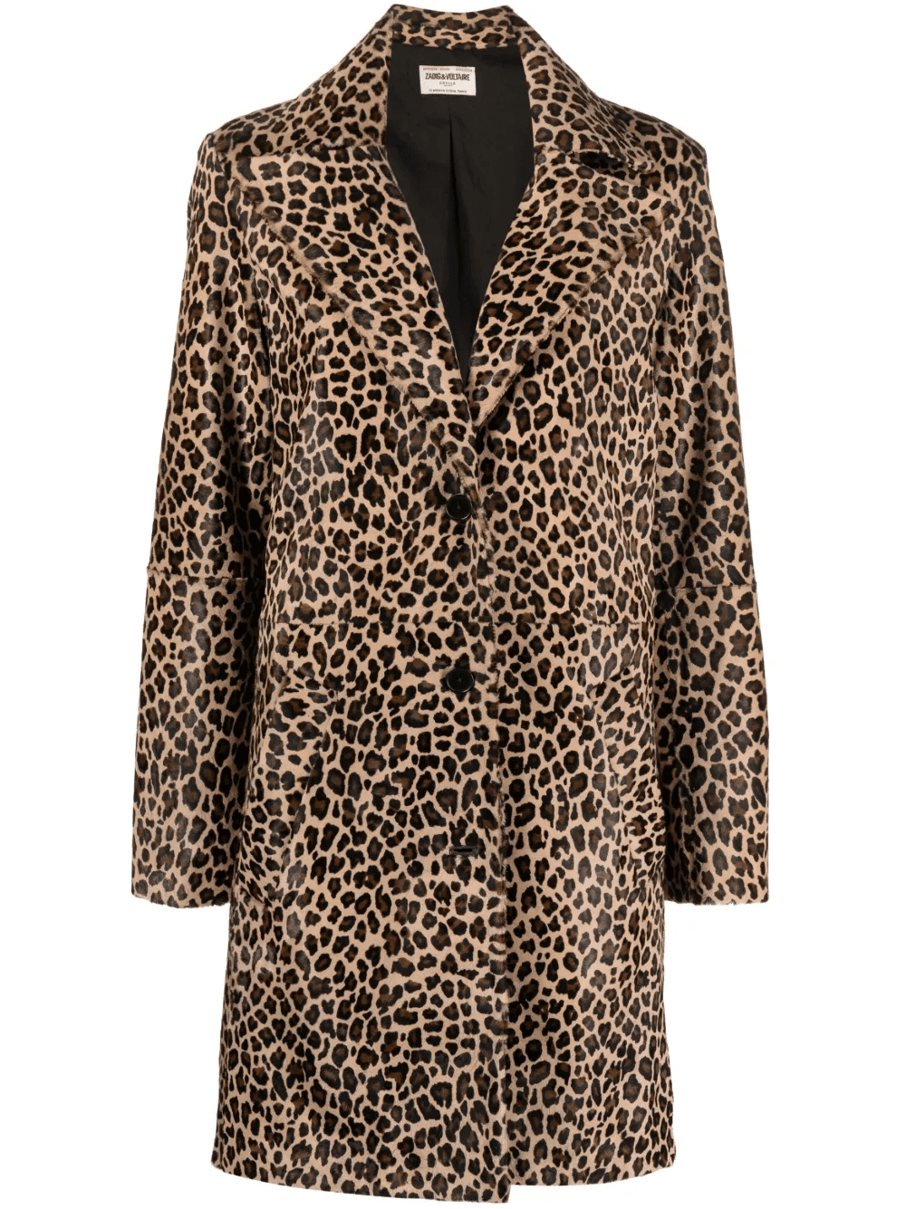 leopard-print calf hair coat - Image 1