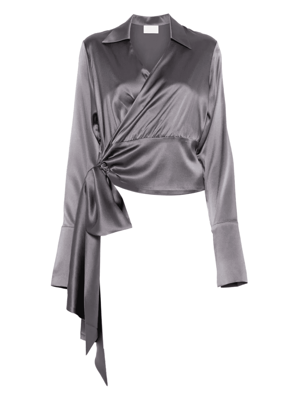 satin wrap blouse - Image 1