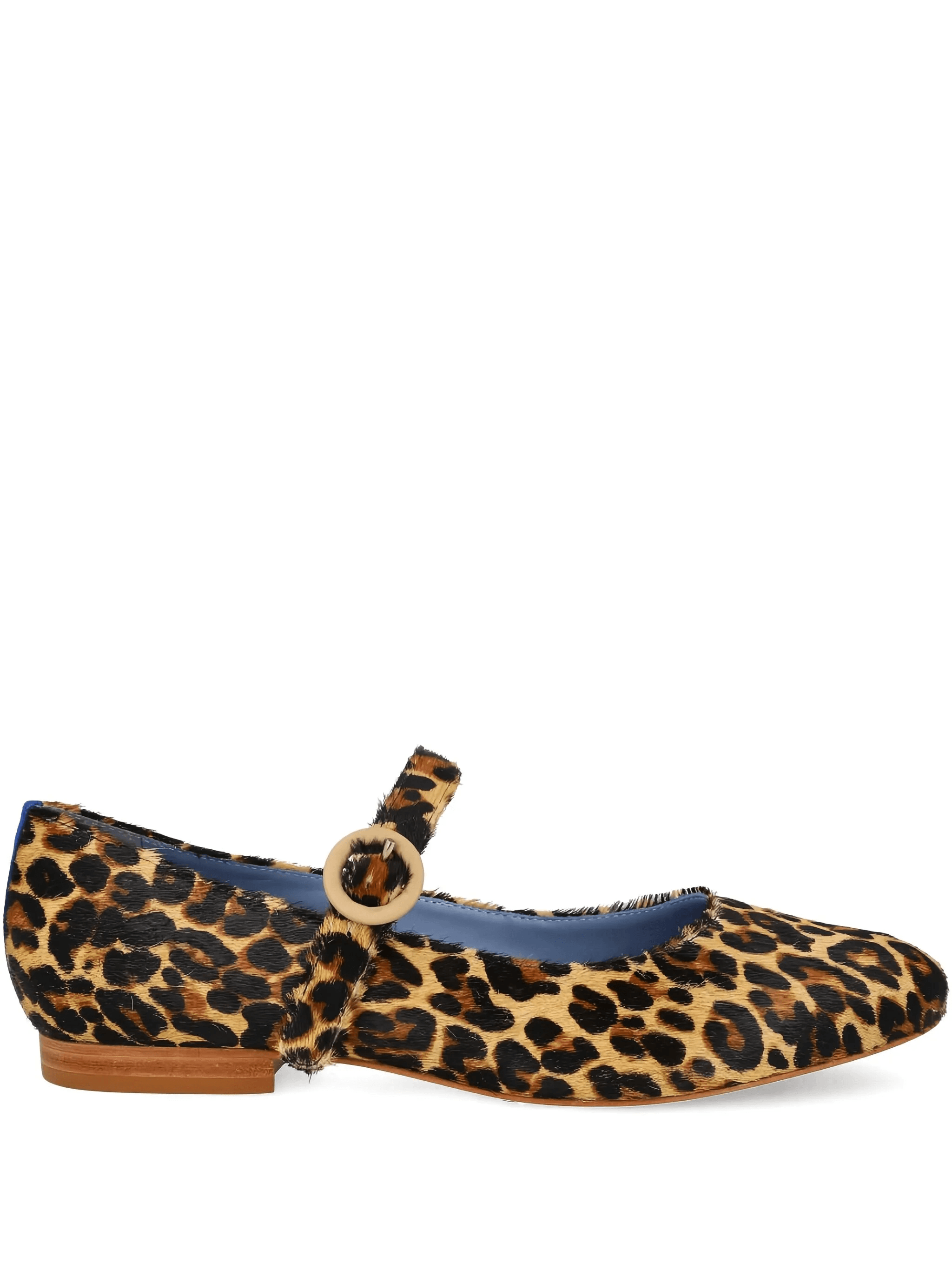 leopard-print buckle flats - Image 1
