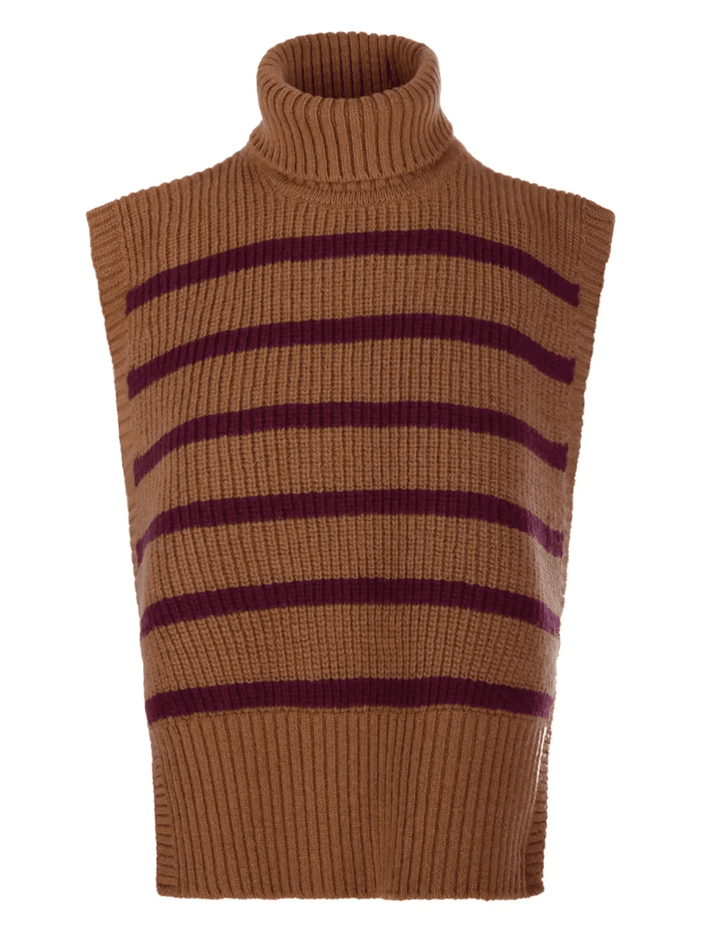turtleneck striped vest - Image 1