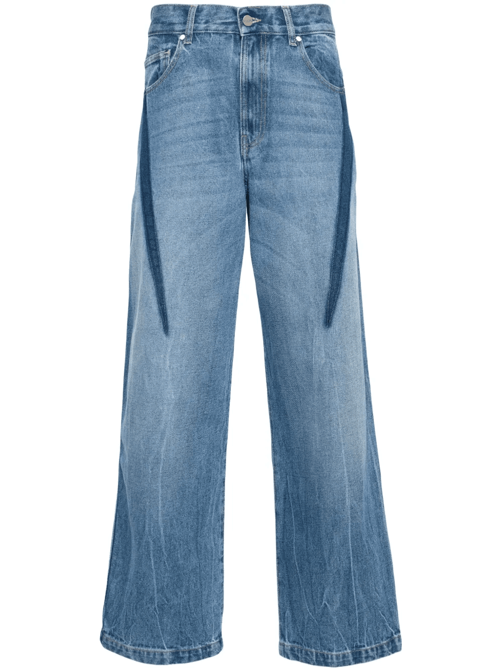 Slouchy Darted wide-leg jeans - Image 1