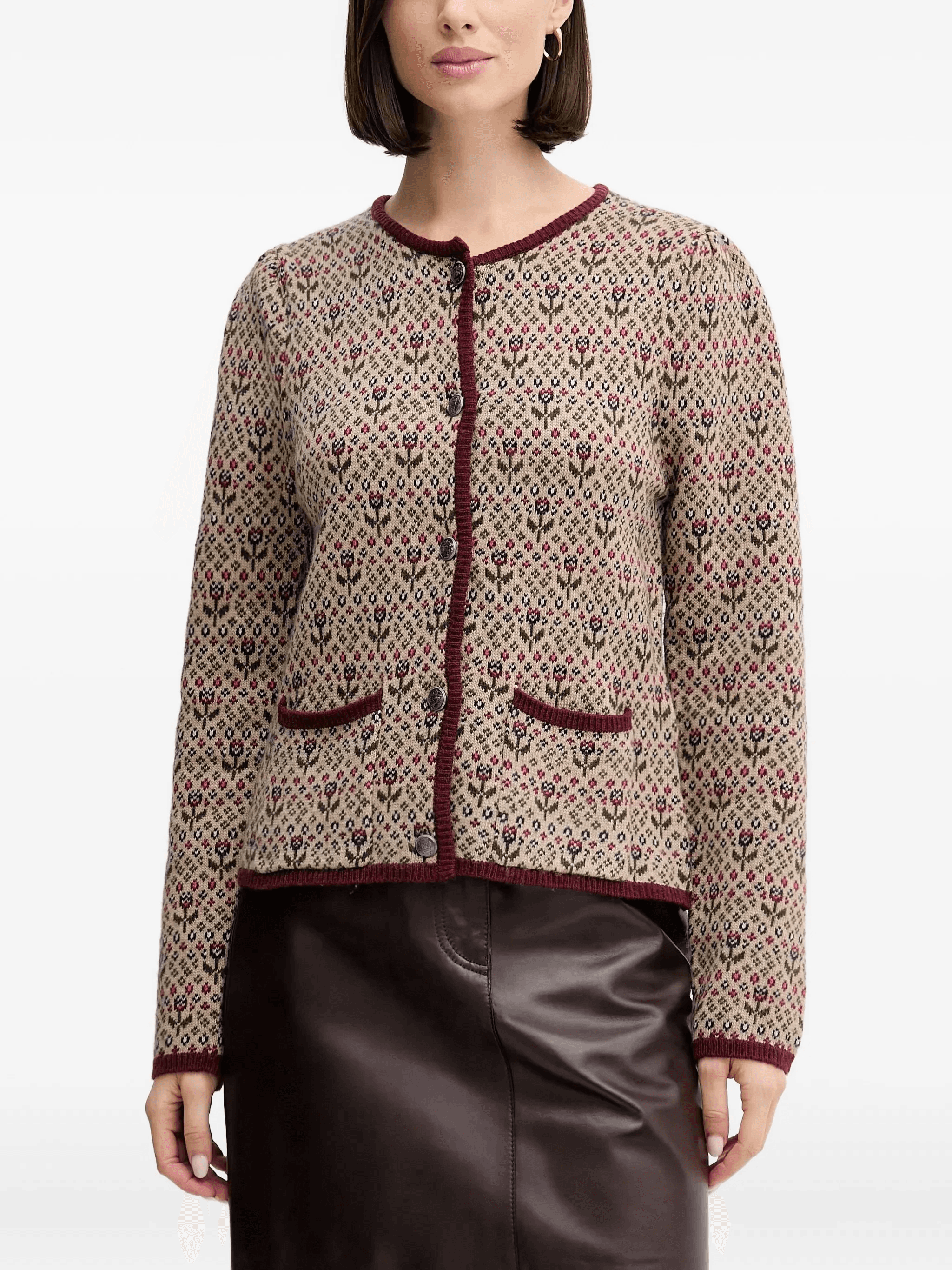 floral button cardigan - Image 1