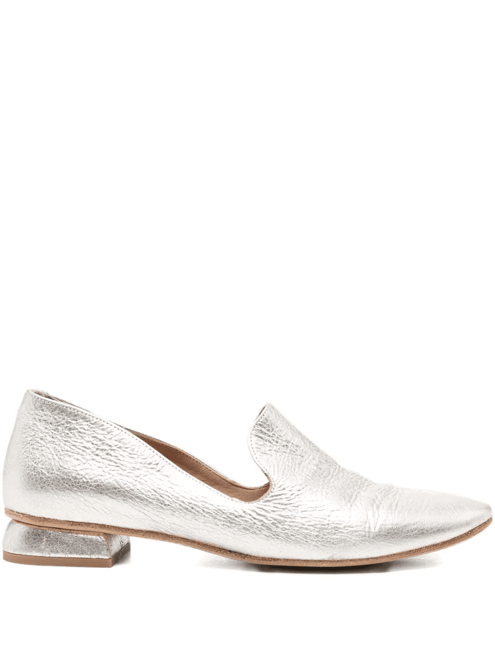 metallic-leather loafers - Image 1
