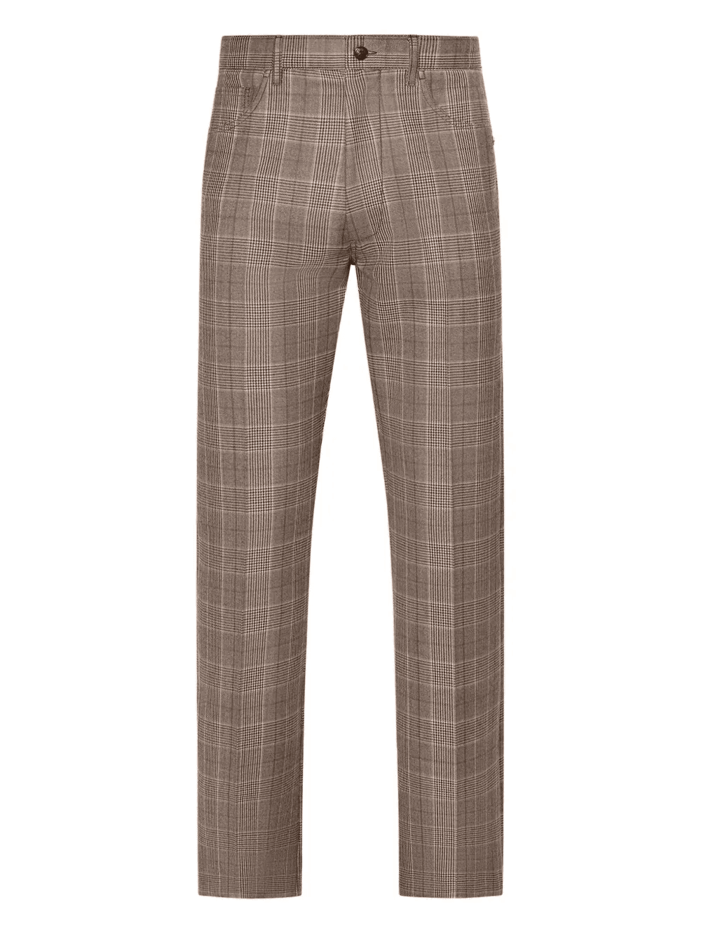 check boot-cut trousers - Image 1