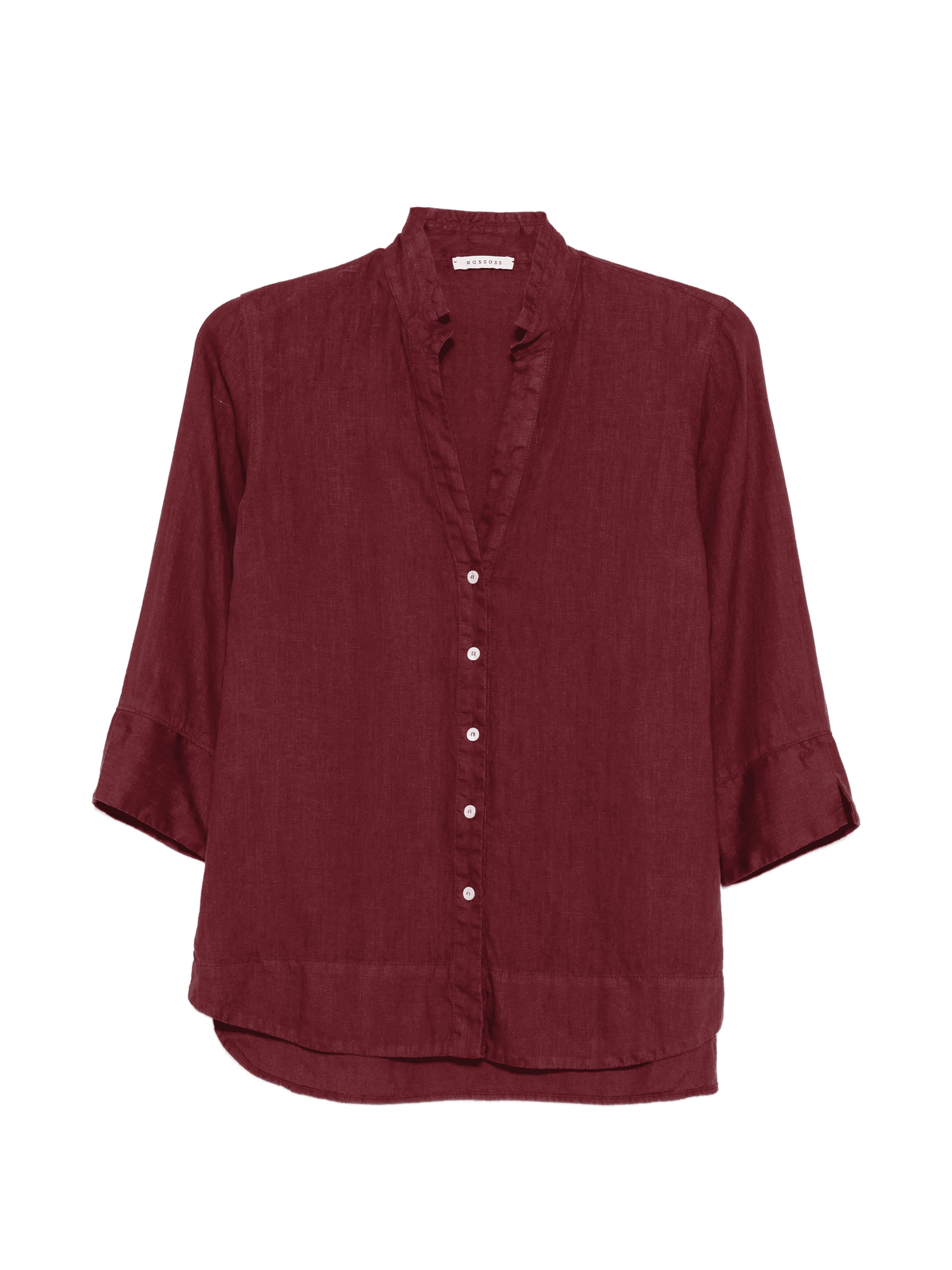 button three-quarter sleeve shirt - Image 1