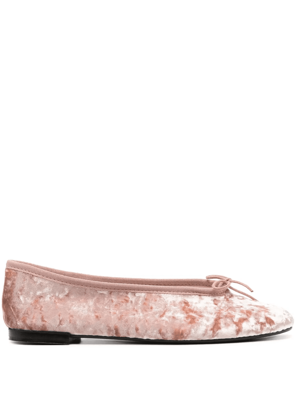 crushed velvet ballerina shoes - Image 1