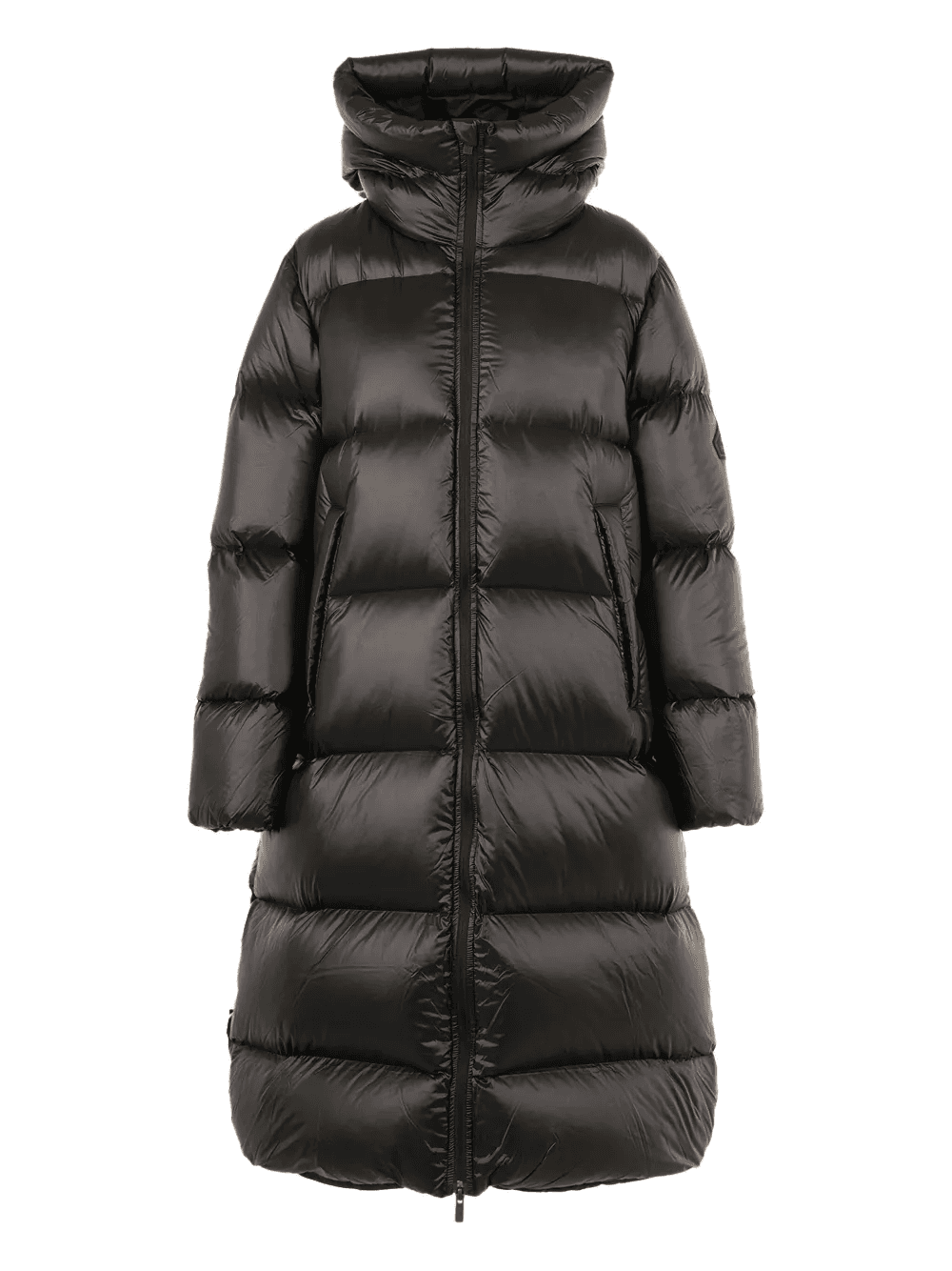 hooded-neckline down coat - Image 1