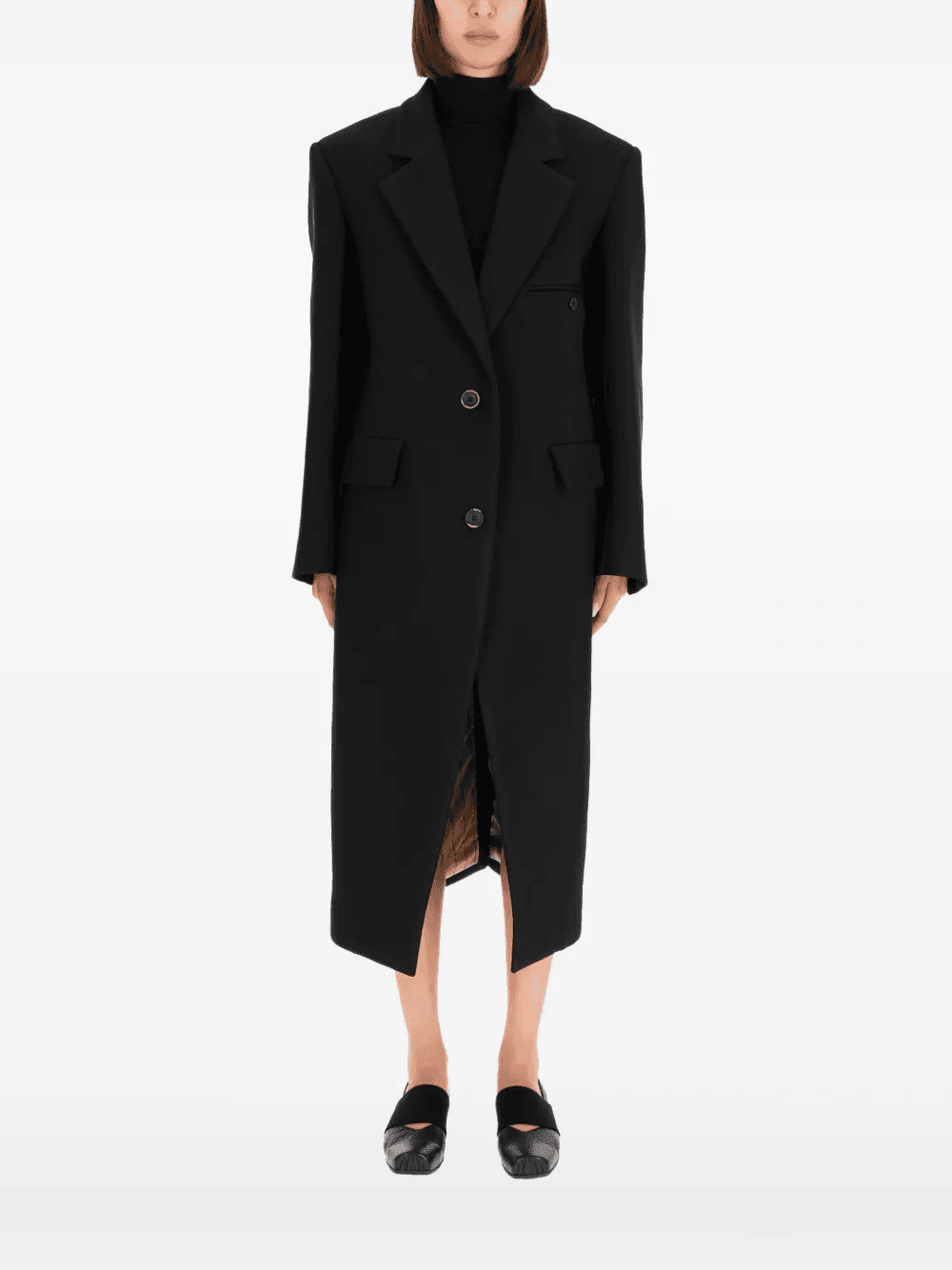 single-breasted coat - Image 1