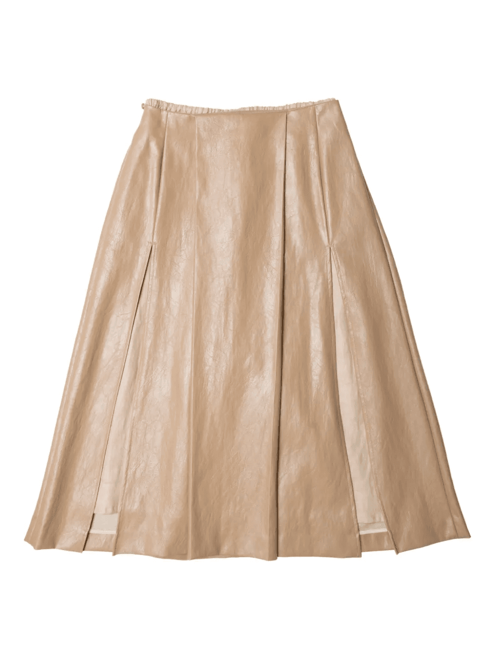 split-front pleated skirt - Image 1