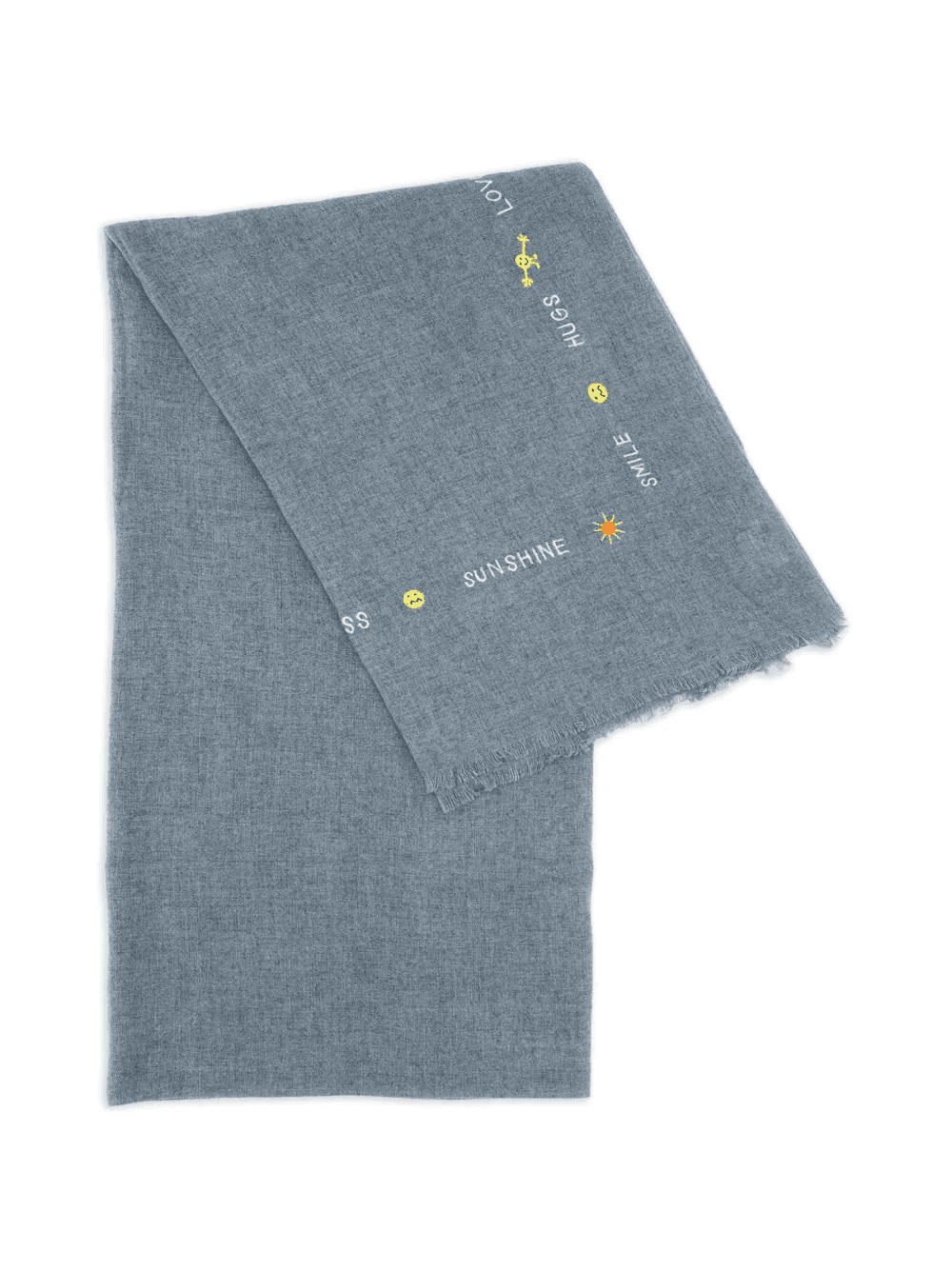 embroidery fringed scarf - Image 1