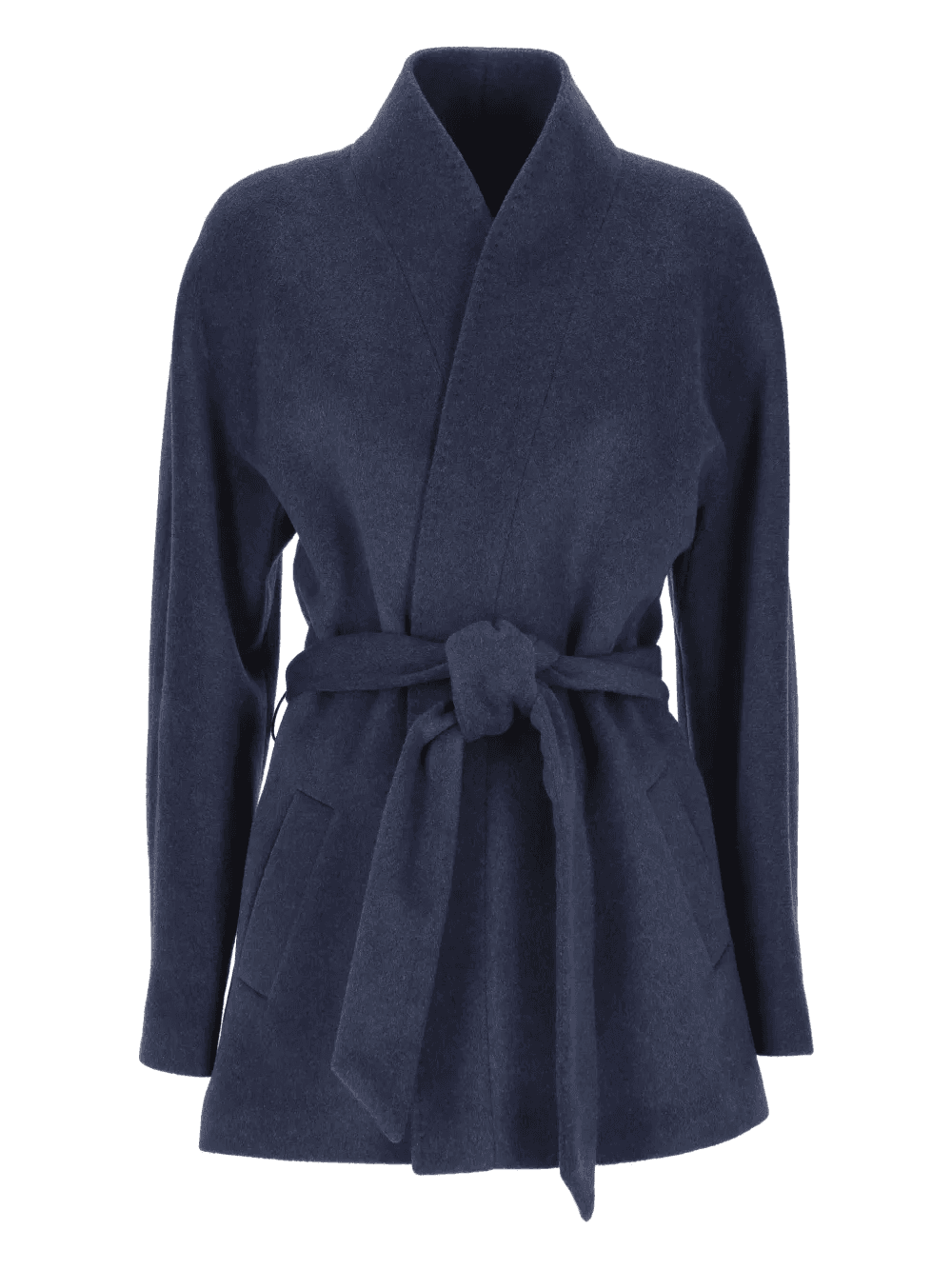 belted collar coat - Image 1