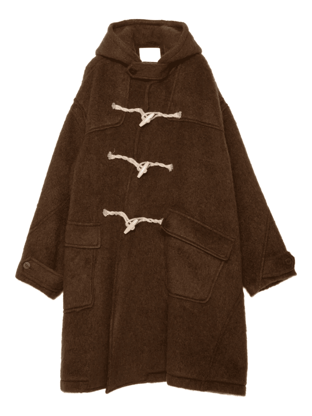 hooded toggle coat - Image 1