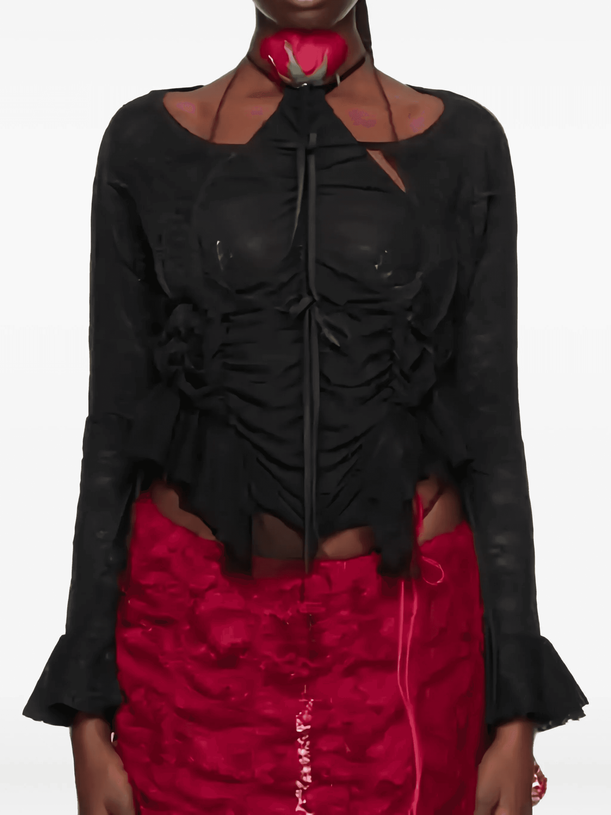 ruffled cardigan - Image 1