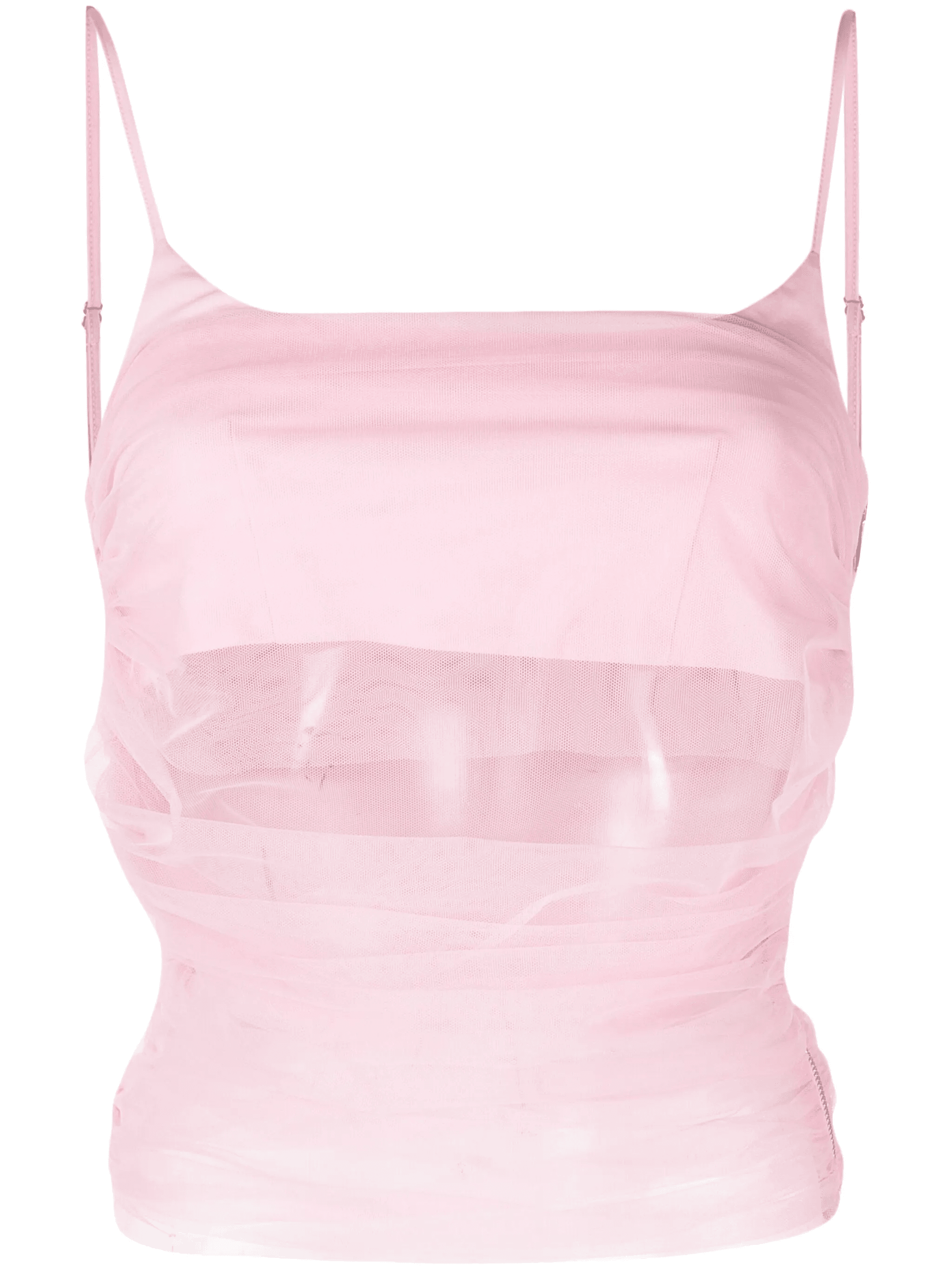 tulle-inserts sleeveless top - Image 1