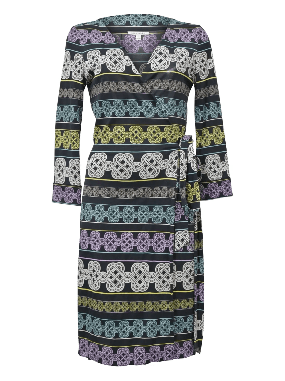 knot-print wrap dress - Image 1